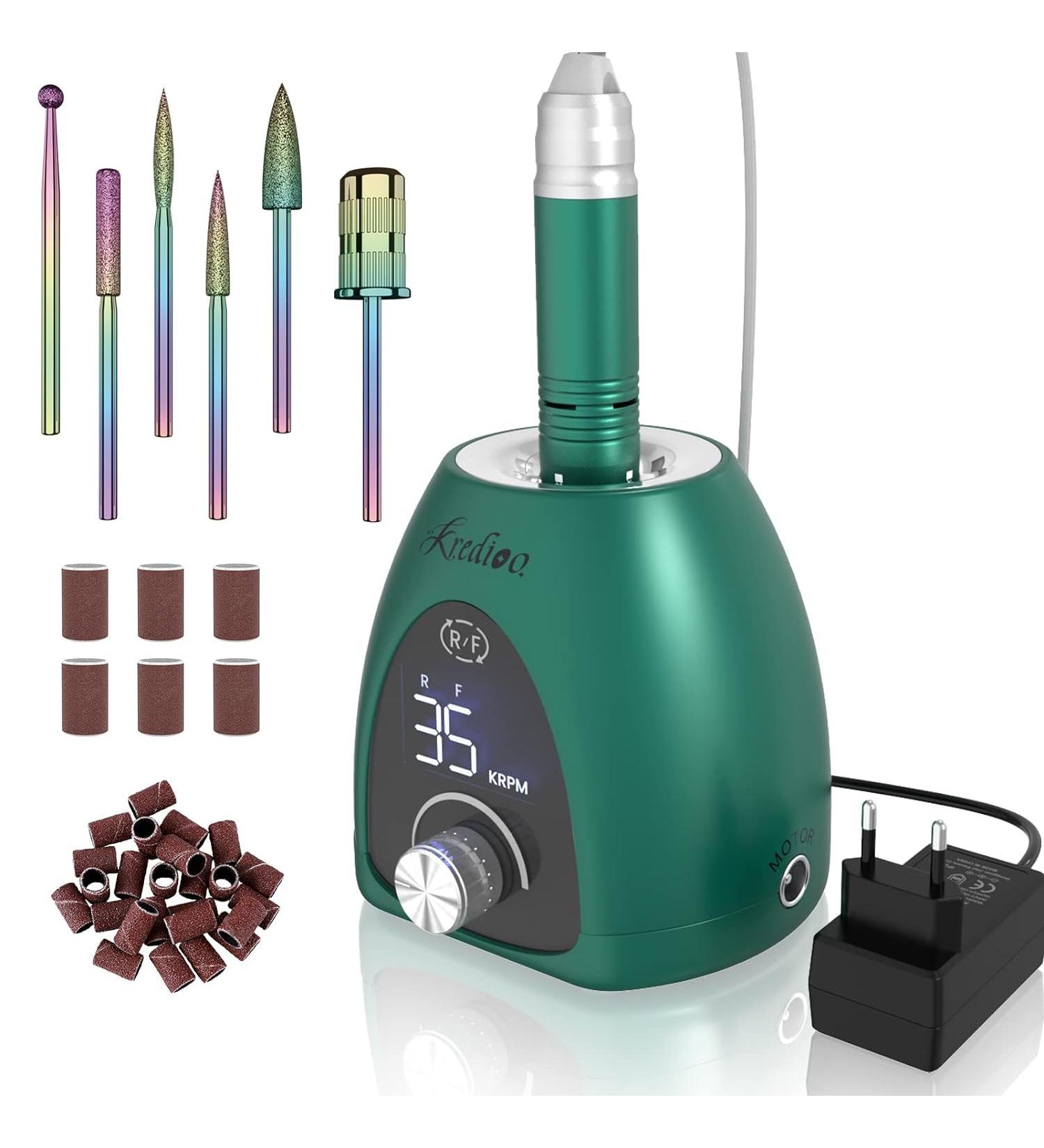 Electric Nail File - 35000 RPM Nail Miller 6-in-1 Manicure Set with LED Display for Gel & Acrylic Nails | Safe for Beginners & Professionals - Buy Online on GoSupps.com