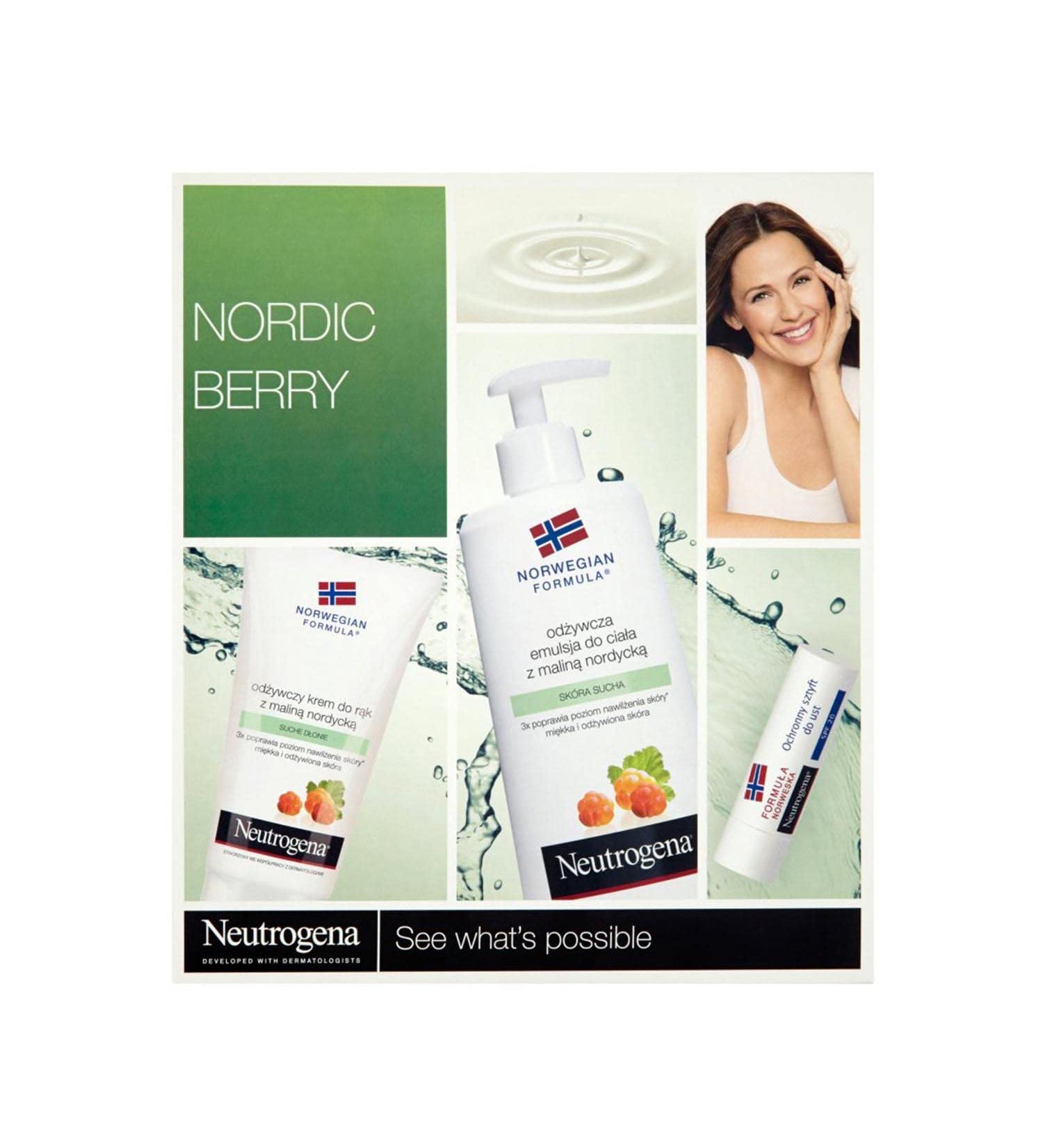 Neutrogena Nordic Berry Crema De Manos 75Ml + Body Milk 250Ml + Labial 4 8Gr Bayas Nordicas Huidverzorgingsproduct