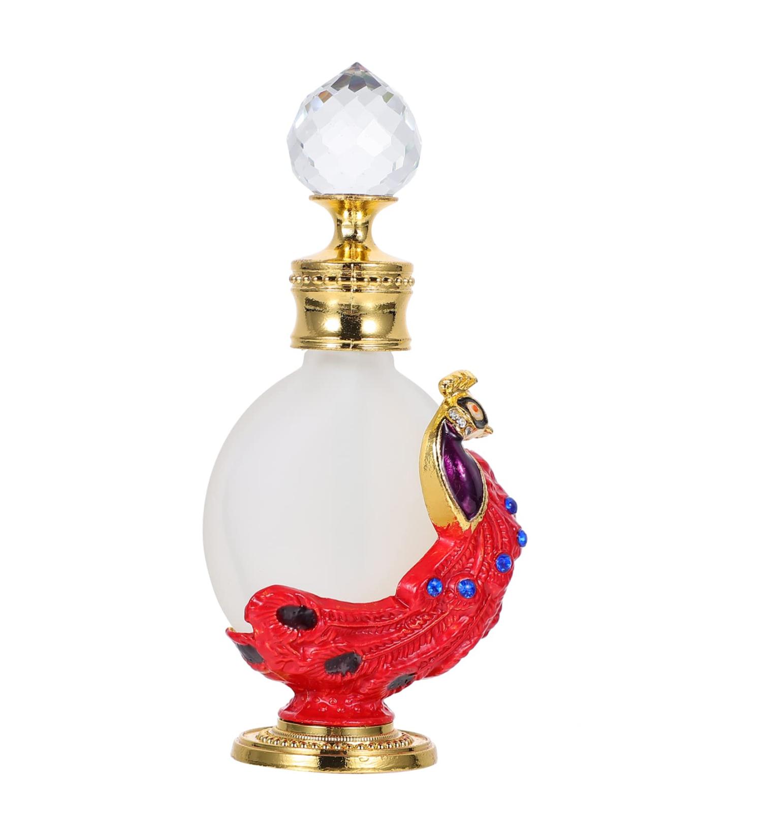 DOITOOL 1Pc travel jewelry Egypt travel cosmetic containers decorate frosted glass essential oil perfume bottle middle East alloy old fashioned crystal glass perfume bottle - Buy Online on GoSupps.com