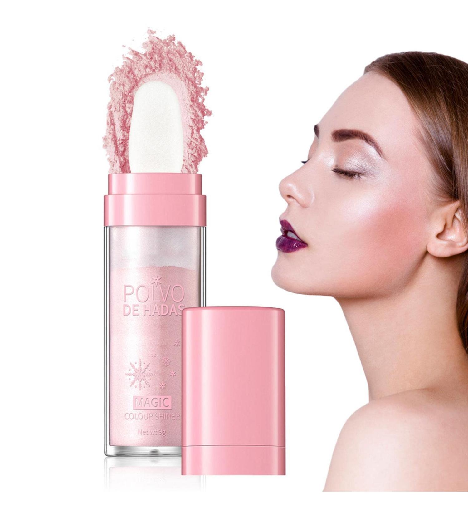 Powder Makeup Stick - Lip Powder | Pearlescent Face Shimmer Stick Shiny Makeup Powder For Brighten The Lips Hersil 2# - Buy Online on GoSupps.com