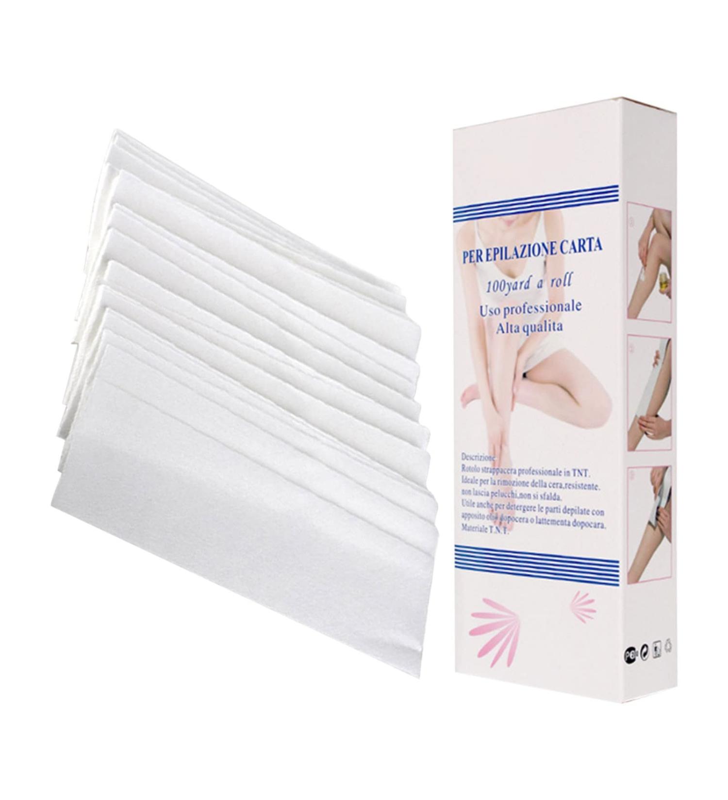 Nonwoven Waxing Strips - 100 Hair Removal Wax Paper Strips for Face Body Legs & Eyebrows - Perfect for Men & Women - 1 Pack Epilatory Tool - Buy Online on GoSupps.com