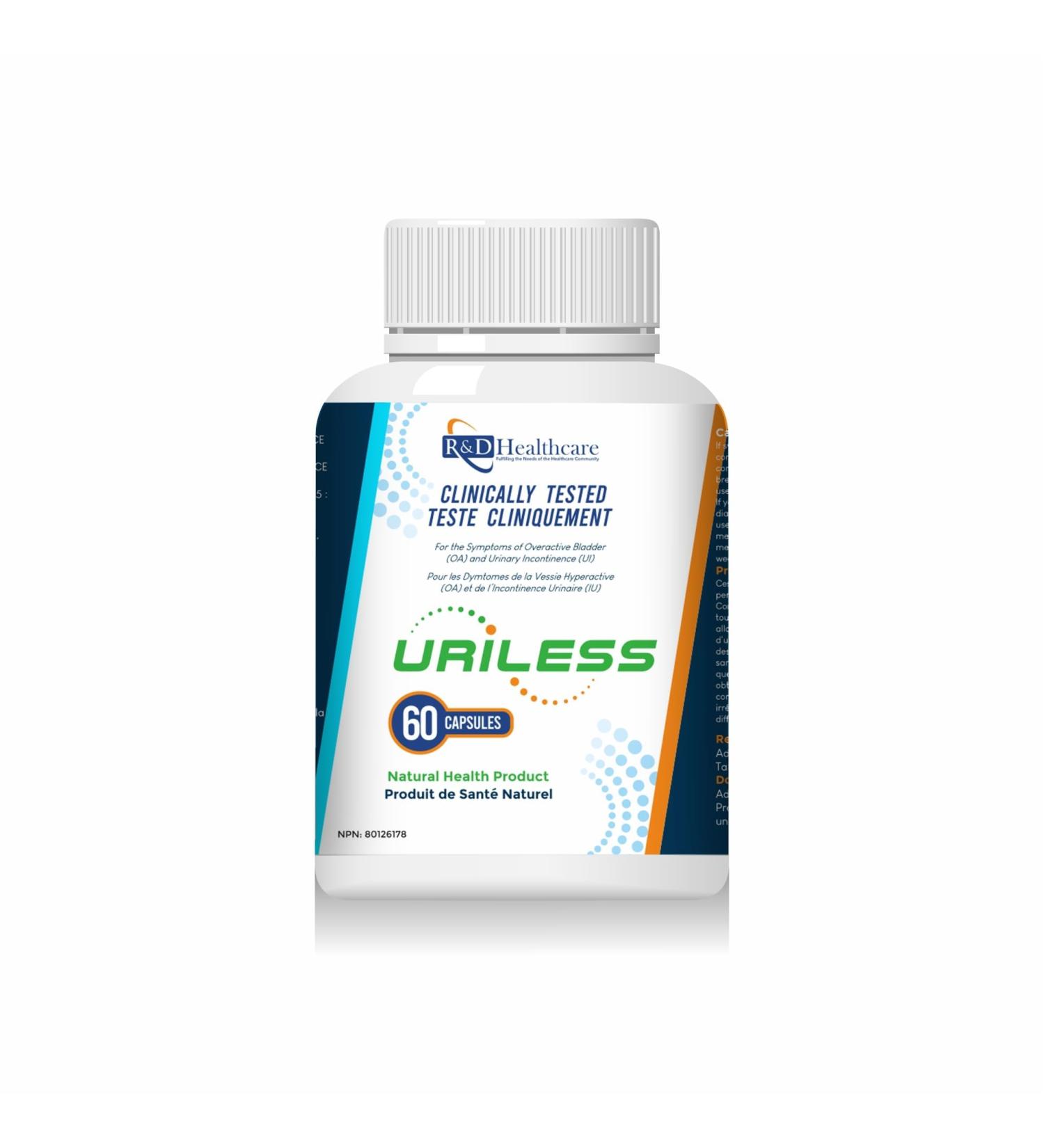 UriLess - Overactive Bladder Control for Men and Women Support - Frequent Urination Nocturia or Incontinence Help Reduce Frequency & Maintain Control Clinically Proven (1)