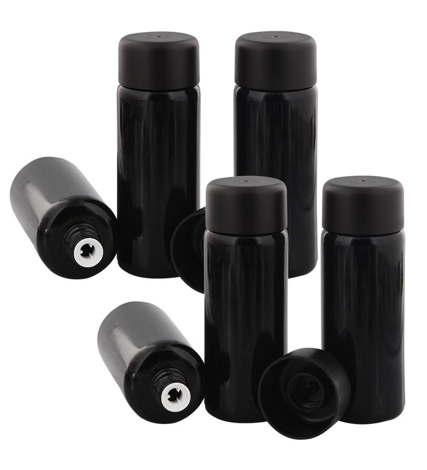 Violet Glass Bottle - Giesring Kosmetex Light Protection 6x100ml Round Mironglas - Ideal for Skin Care & Essential Oils - Buy Online on GoSupps.com