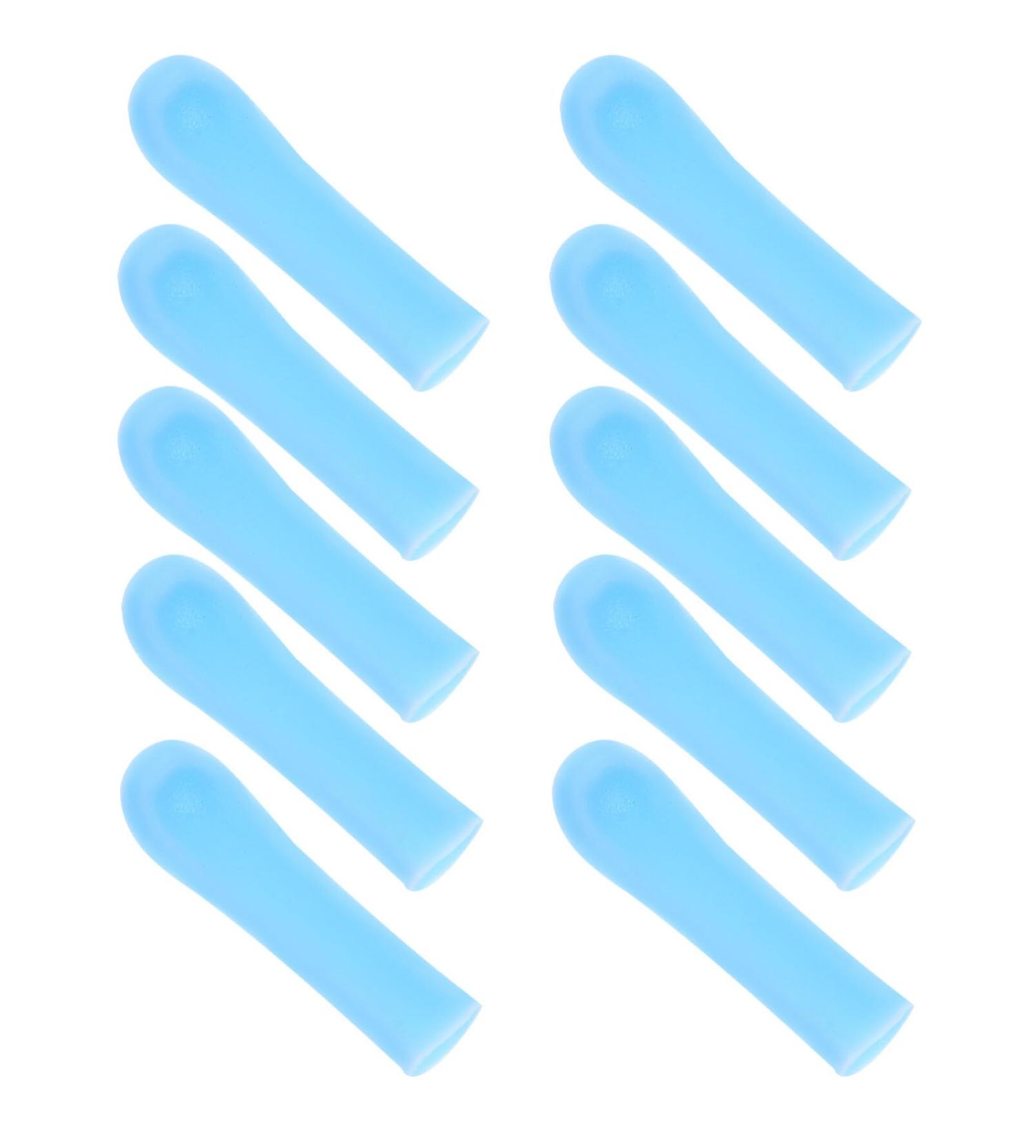 FRCOLOR Ear Spoon Tips Ear Cleaner Replacement Tips 10pcs Soft Silicone Ear Wax Pick Removal Tips Safety Ear Scoops Sleeves Accessories Set for Teens Adults Oval Blue - Buy Online on GoSupps.com