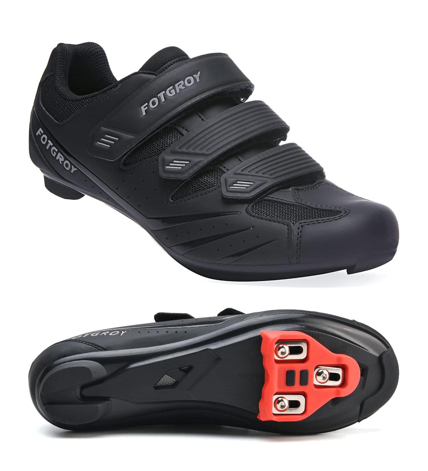 FOGGOAT Men's & Women's Bicycle Shoes - Racing Spin Shoes Compatible with Peloton SPD ARC Look Delta Cleats - Unisex Size 37 EU Black - Buy Online on GoSupps.com