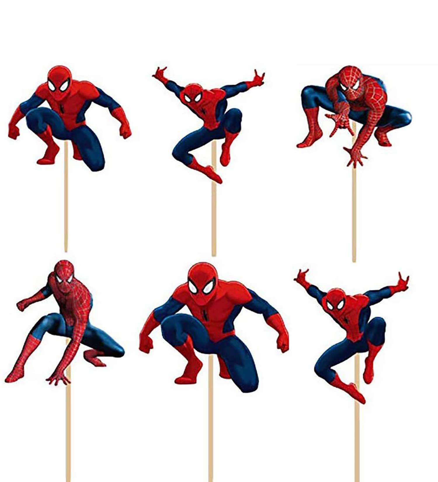 Ziyziiy 24PCS Spiderman Cupcake Toppers Spiderman Cake Toppers Spiderman. Happy Birthday Party Supplies Pet Cake Decorations for Spiderman Fans Kids Birthday Party - Buy Online on GoSupps.com
