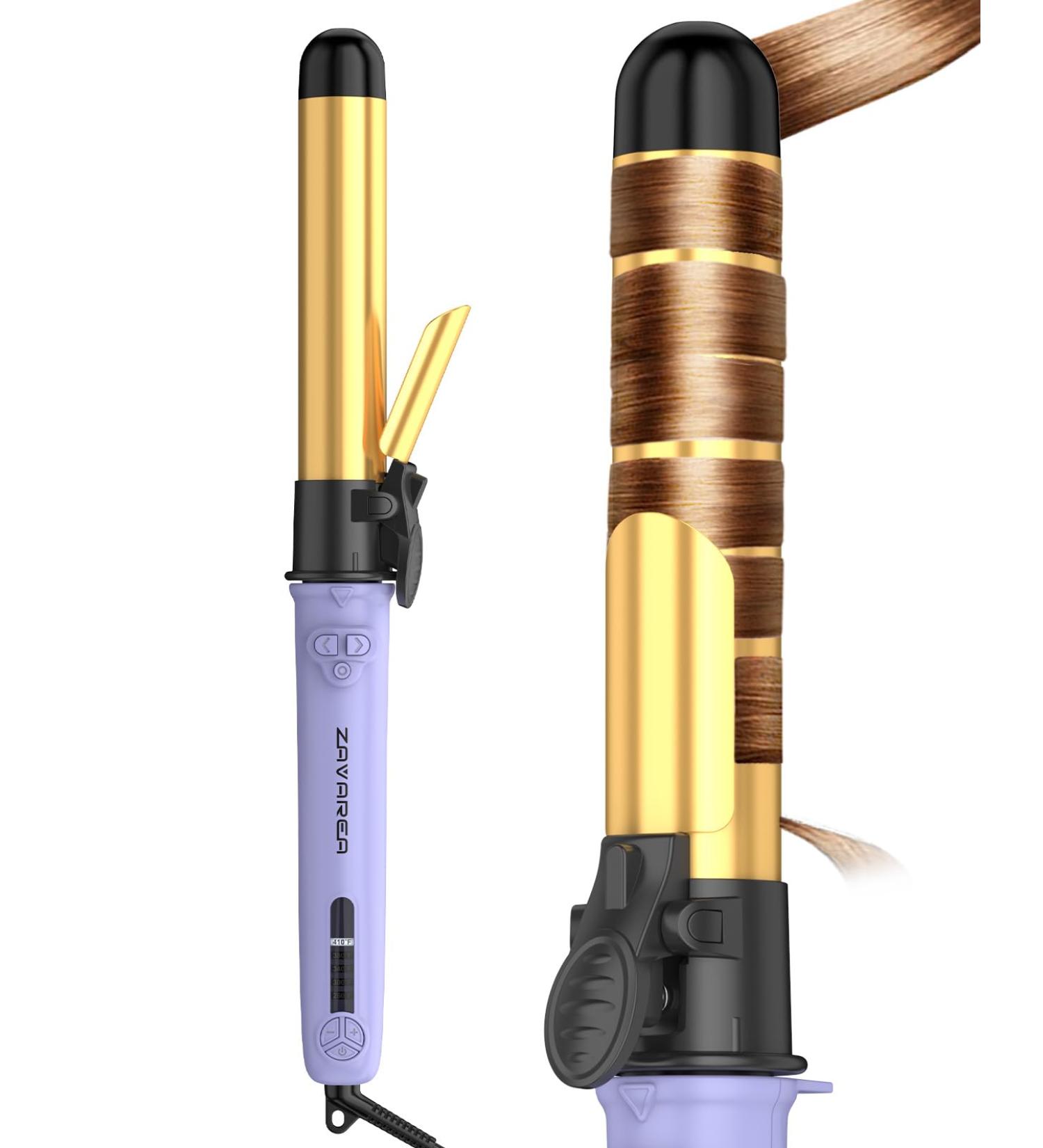 Rotating Curling Iron 1 1/4 Inch Automatic Curling Iron Self Curling Wand with Extra Long Barrel for Medium and Long Hair Dual Voltage Auto Rotating Hair Curler for Curls and Waves 1 1/4 Inch Purple - Buy Online on GoSupps.com
