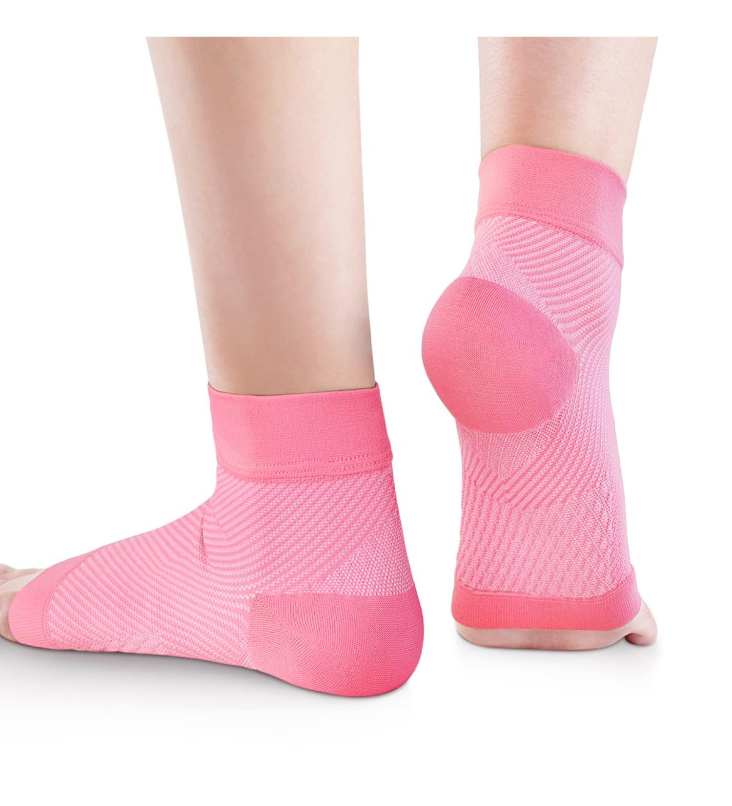 AVIDDA Plantar Fasciitis Support Socks - Compression Foot Sleeves for Pain Relief - Light Pink - Size S - 1 Pair - Buy Online on GoSupps.com