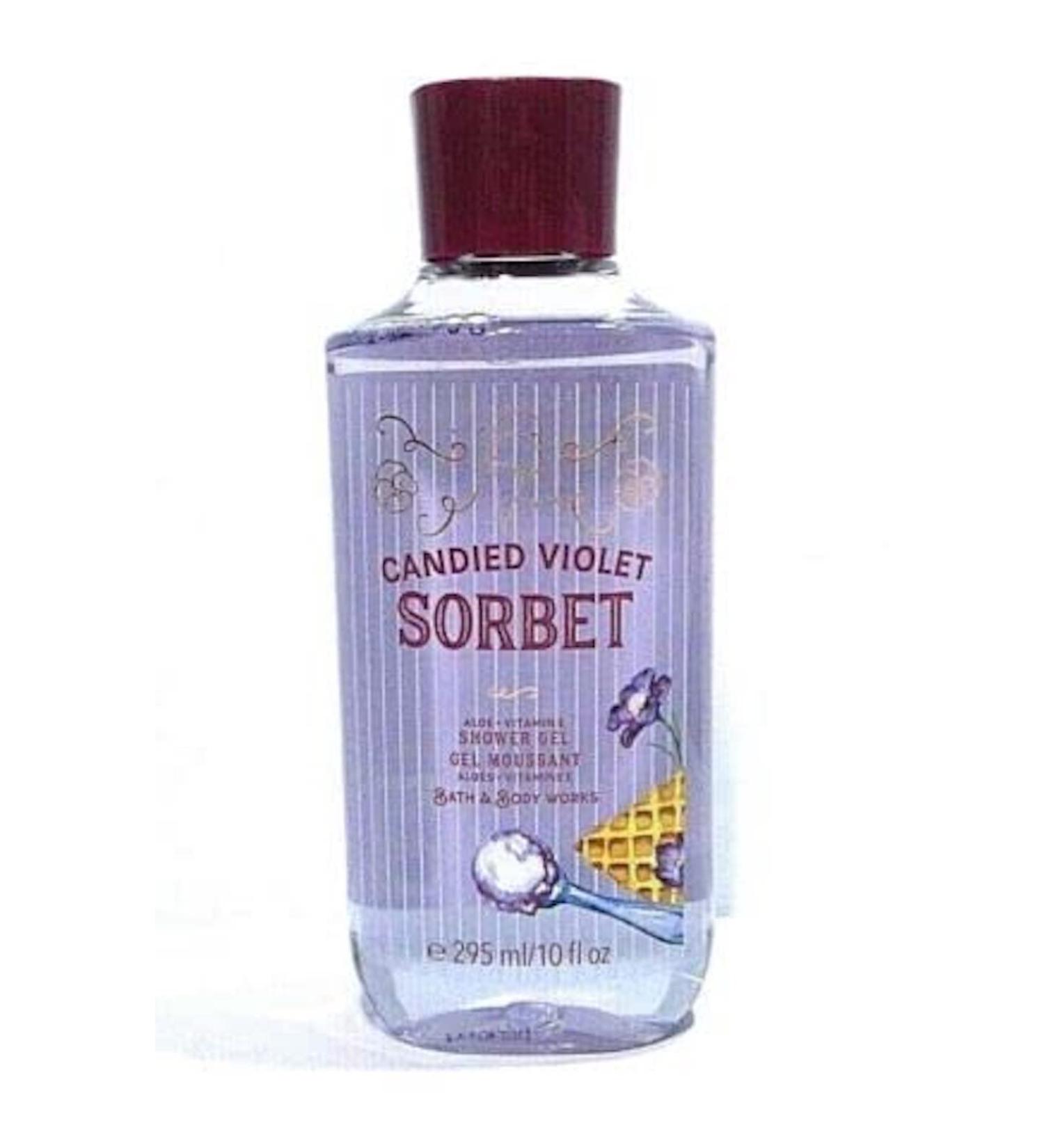 Bath & Body Works Signature Collection Candied Violet Sorbet Shower Gel 10 Ounce (Candied Violet Sorbet)