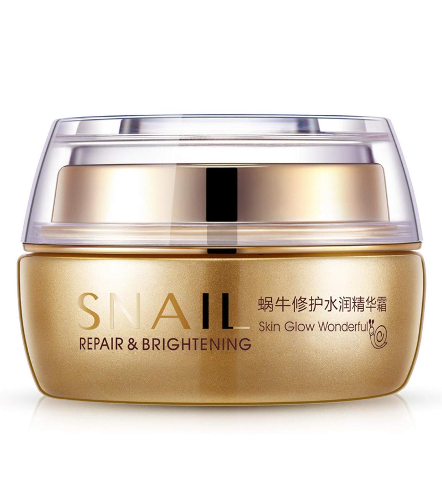 BIOAQUA Snail Mucus Repair Moisturizing Replenishing Cream Skin Glow Wonderful Vitality Impart 50g - Buy Online on GoSupps.com