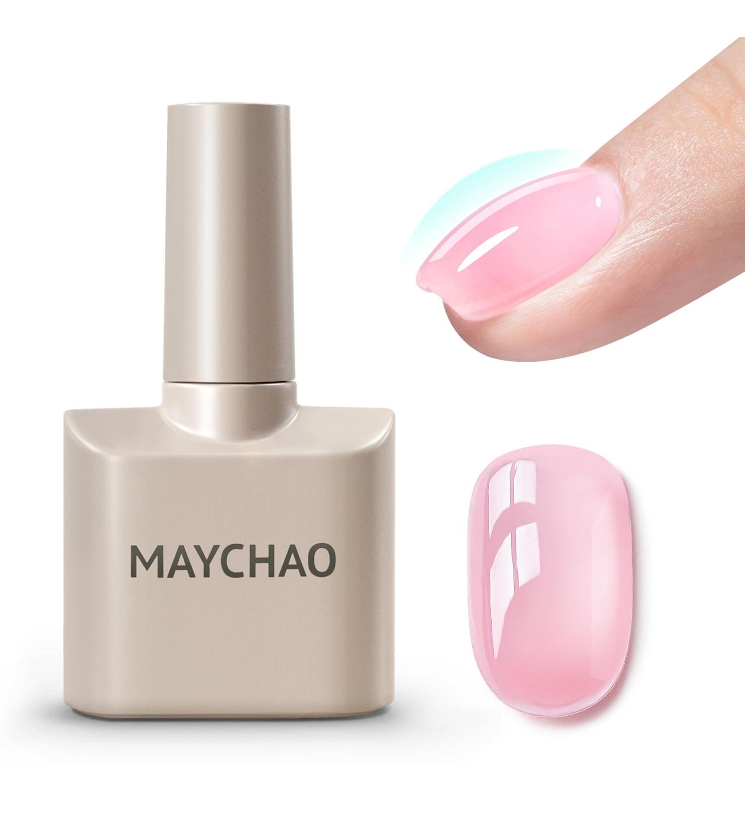 MAYCHAO Gel Nail Polish Clearly Pink Builder Nail Gel 15ml Clear Pink Builder Strengthener Gel Polish Clear Color Hard Gel Builder Extension Base Rhinestone Nail Glue Gel in a Bottle 27 - Buy Online on GoSupps.com