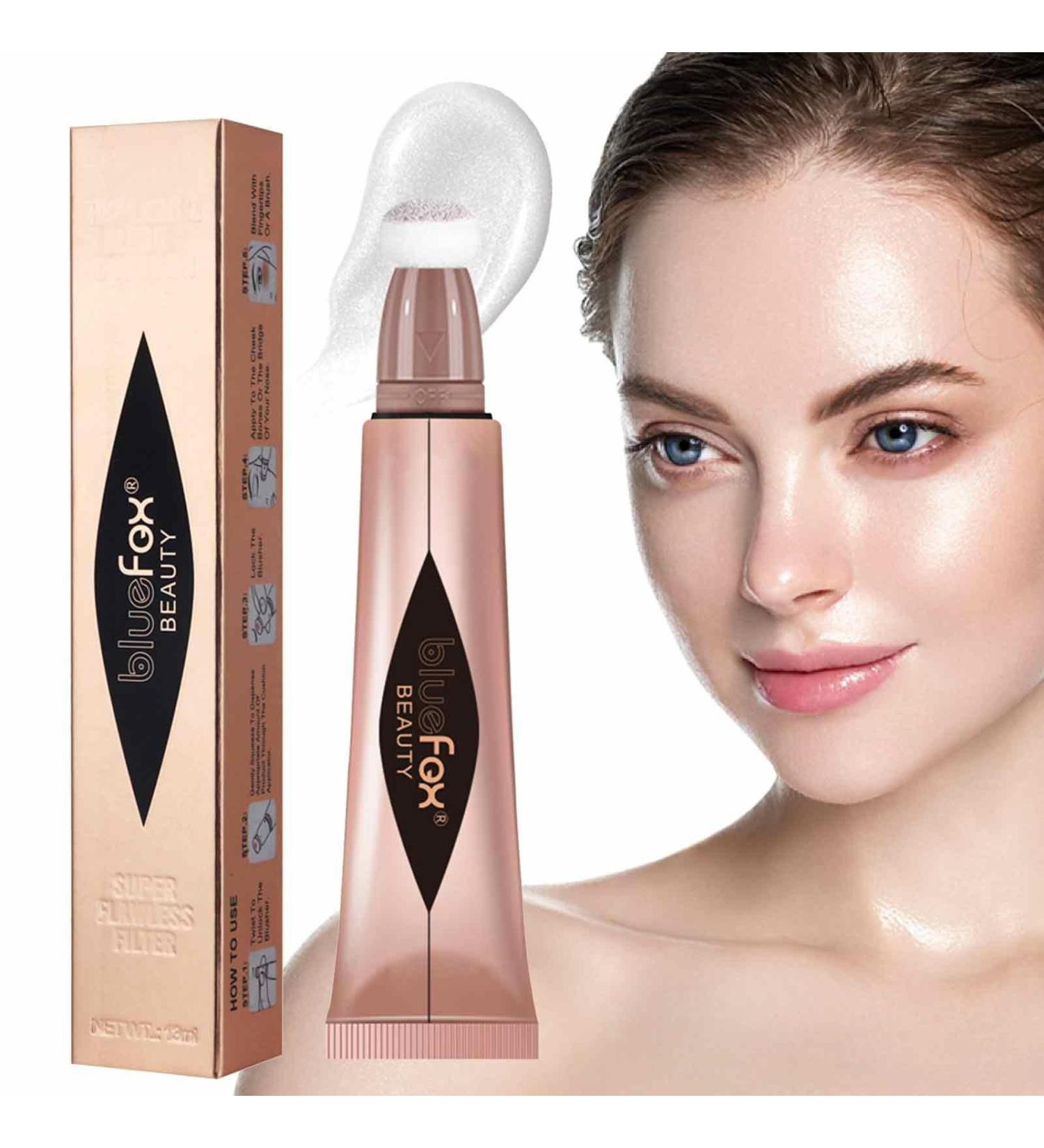 Liquid Wand | Liquid Stick with Cushion Applicator for Highlighter Blushes | Long Lasting Smooth Shimmer Highlighter Beauty Wand for Face Cheekbone Glow Pochy Highlight #05 - Buy Online on GoSupps.com