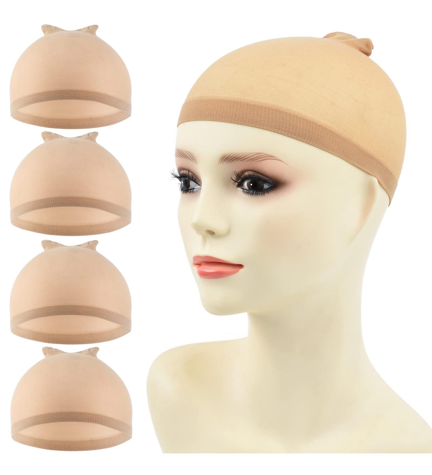 Yamel Nude Stocking Wig Caps - 4 Pack Stretchy Nylon Caps for Women - Buy Online on GoSupps.com