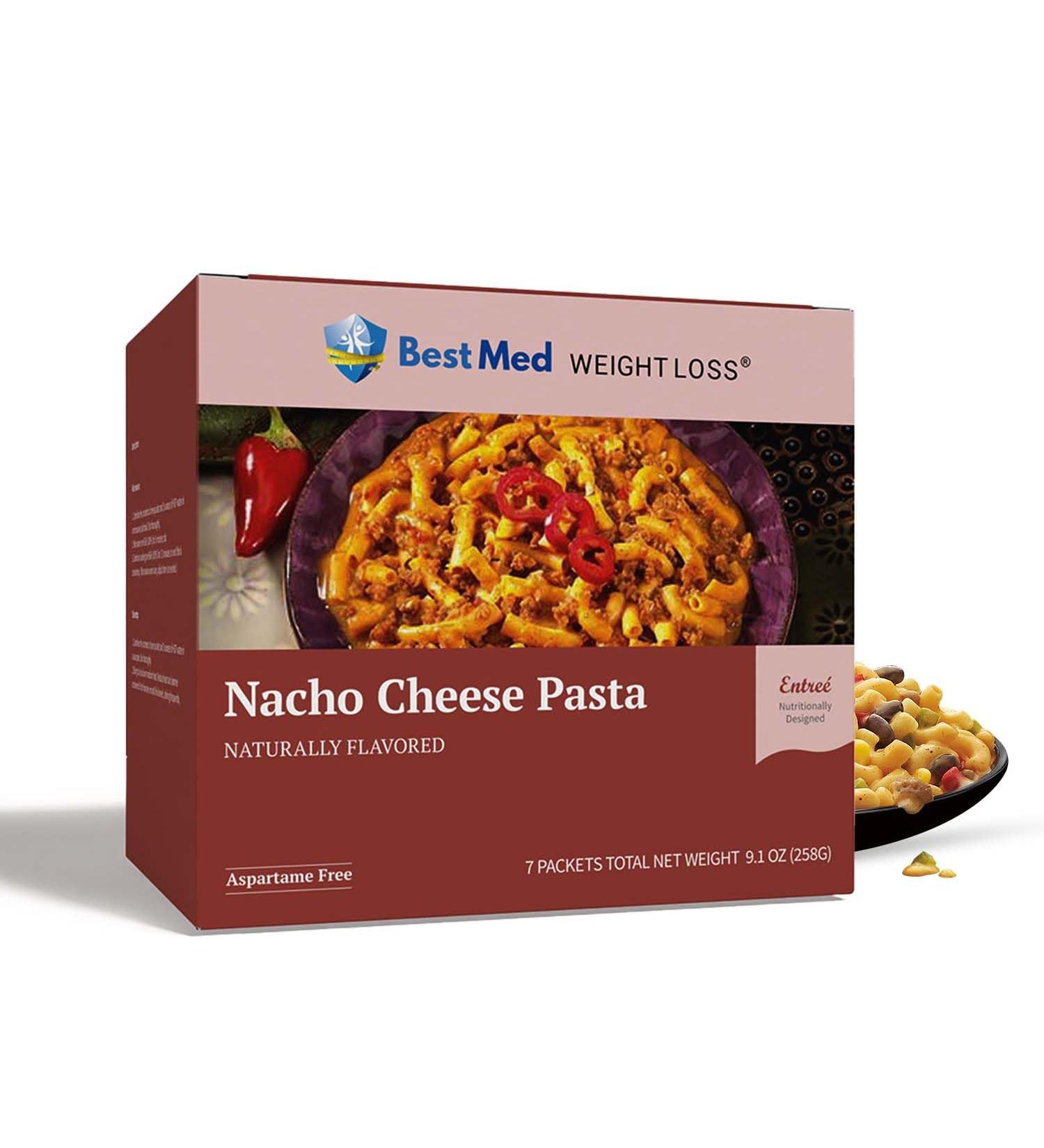BestMed Weight Loss Protein Entree | Nacho Cheese Pasta | 12g Protein Low Calorie Low Fat Low Sugar No Trans Fat | Aspartame Free Gelatin Free | Meal Replacement | 7/Box - Buy Online on GoSupps.com