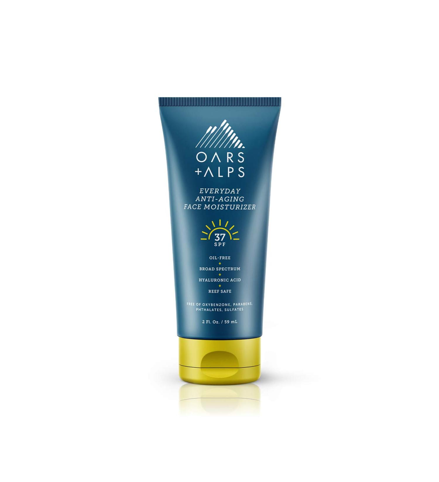 Oars + Alps Anti Aging Face Moisturizer SPF 37 | Hyaluronic Acid, Vitamin E & B5 | TSA-Friendly - 2 Oz - Buy Online on GoSupps.com