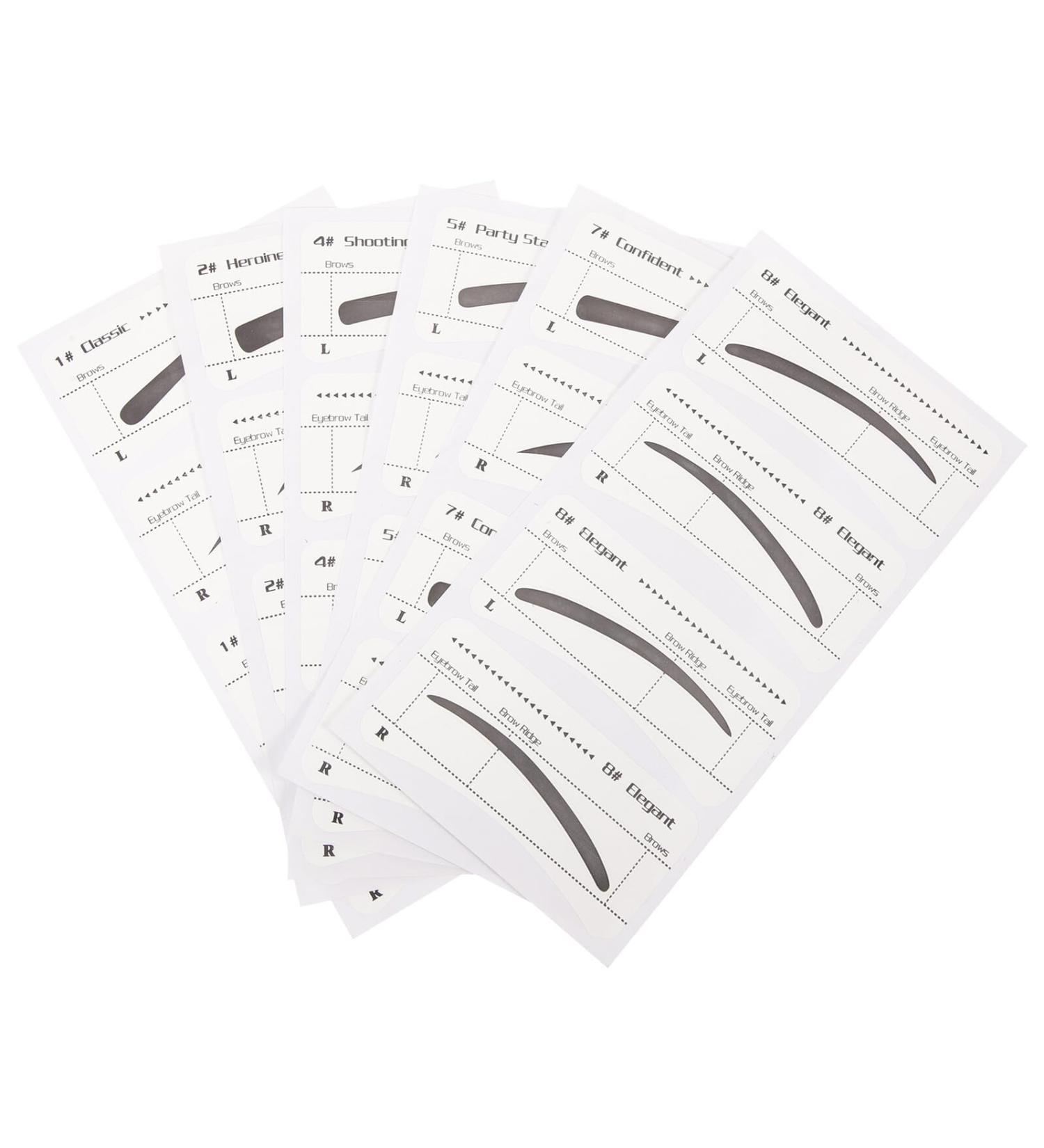 TEHAUX Pochoirs Sourcils Jetables 6 Pi ces Papier Maquillage Sourcils Femmes D butantes Autocollants Pr cision Beaut Usage Quotidien - Buy Online on GoSupps.com