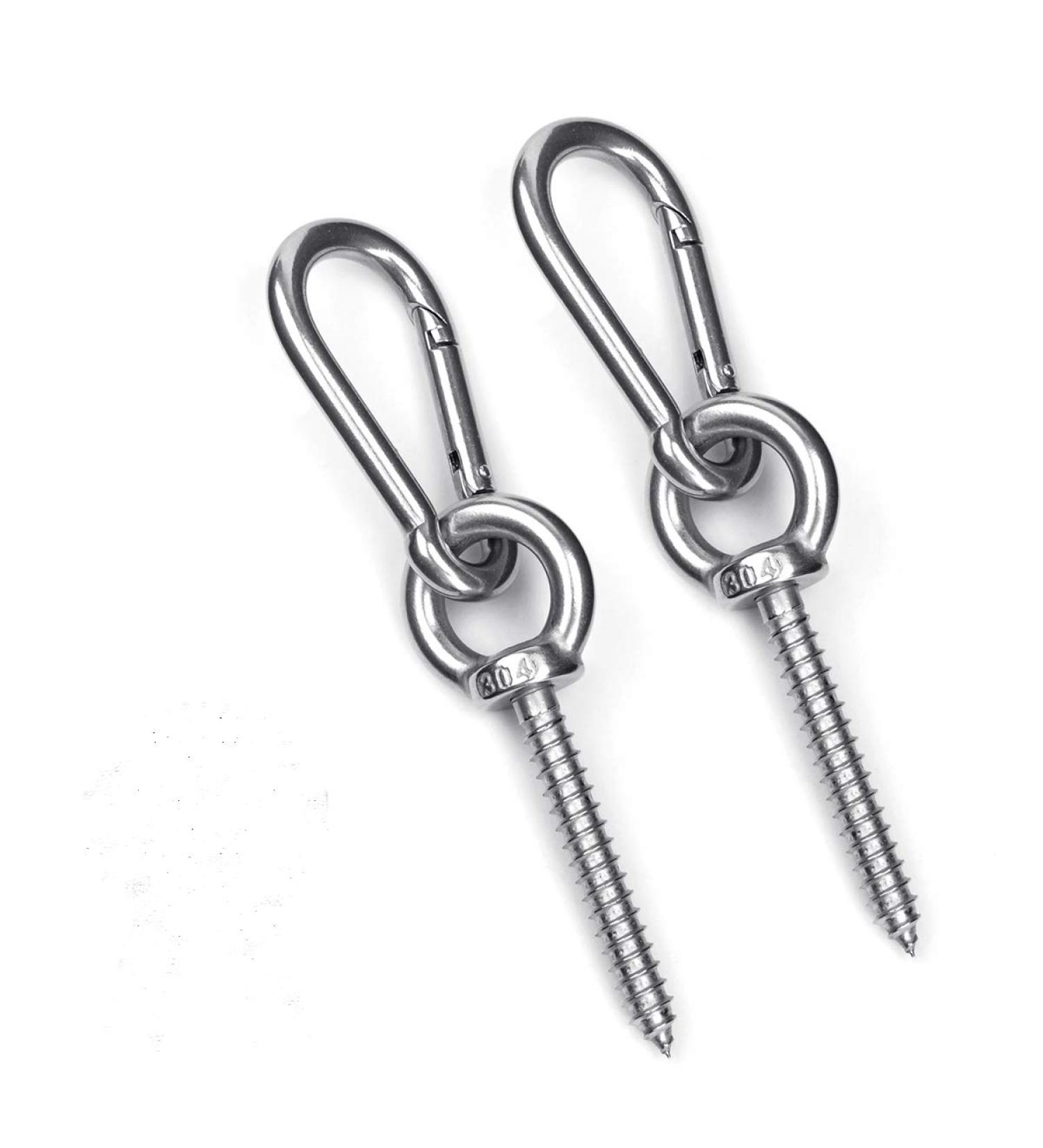 Stainless Steel Hammock Hanging Kit | 1400 lb Load Capacity | Carabiner Set for Yoga Swing Chair | Indoor Outdoor Relaxation - Buy Online on GoSupps.com
