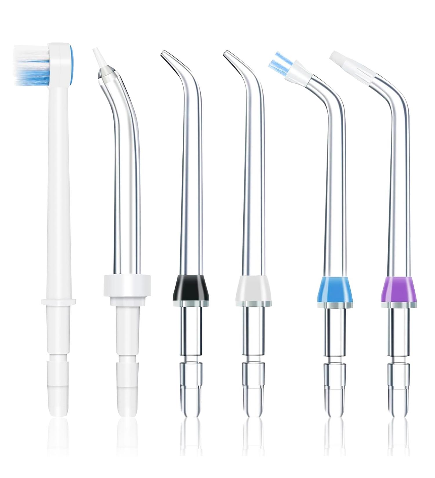 INBOLM Flosser Replacement Tips for Waterpik Water Flosser 6 Pcs Replacement Tips for Waterpik Water Flosser Water Flossers Replacement Heads Compatible with Waterpik Oral Irrigator - Buy Online on GoSupps.com