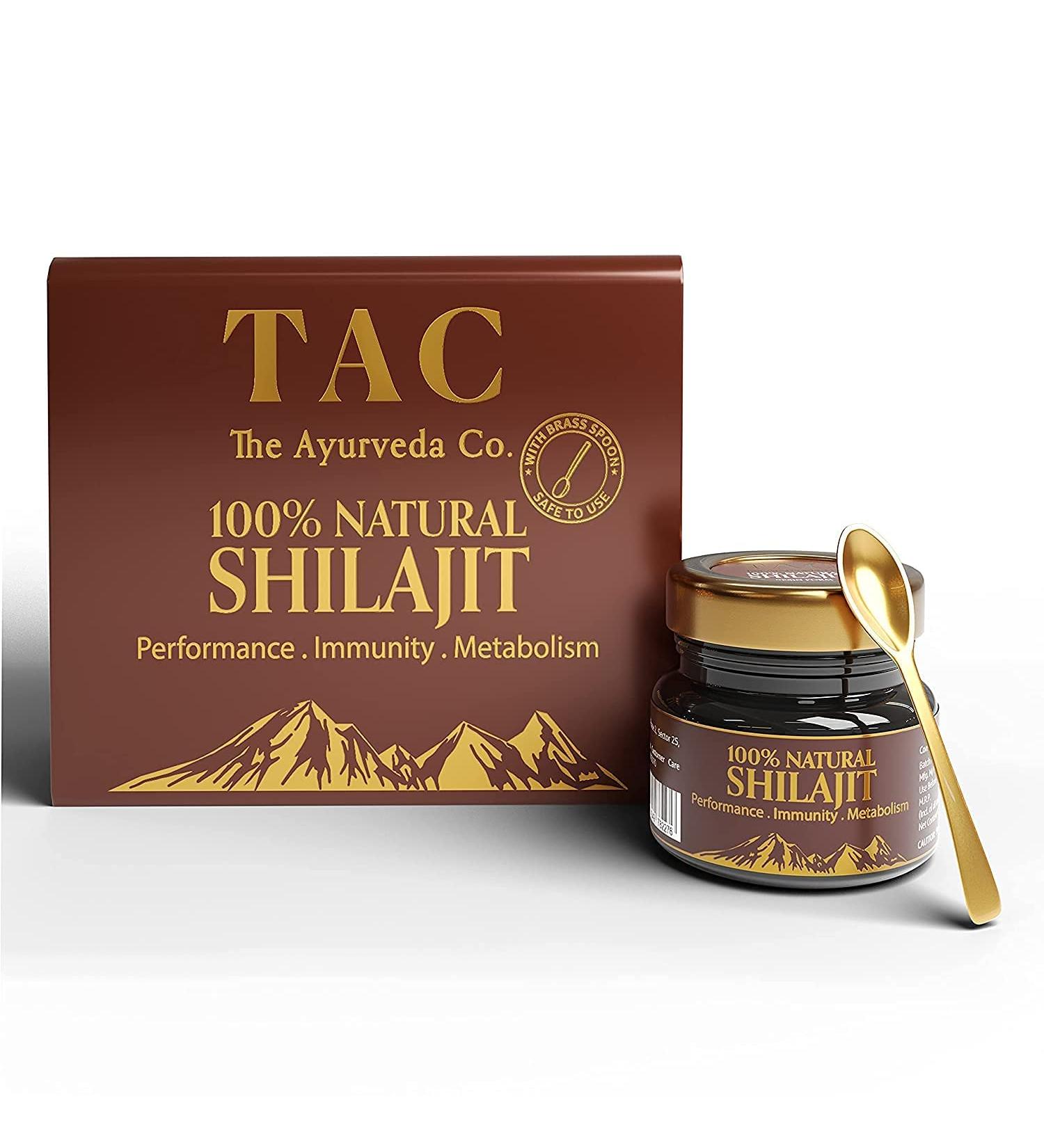 ORGANIZE TAC The Ayurveda Co 100 Pure & Natural ShilajitShilajeet Raw Liquid Resin Increases Performance Immunity Metabolism Stamina 20gm - Buy Online on GoSupps.com