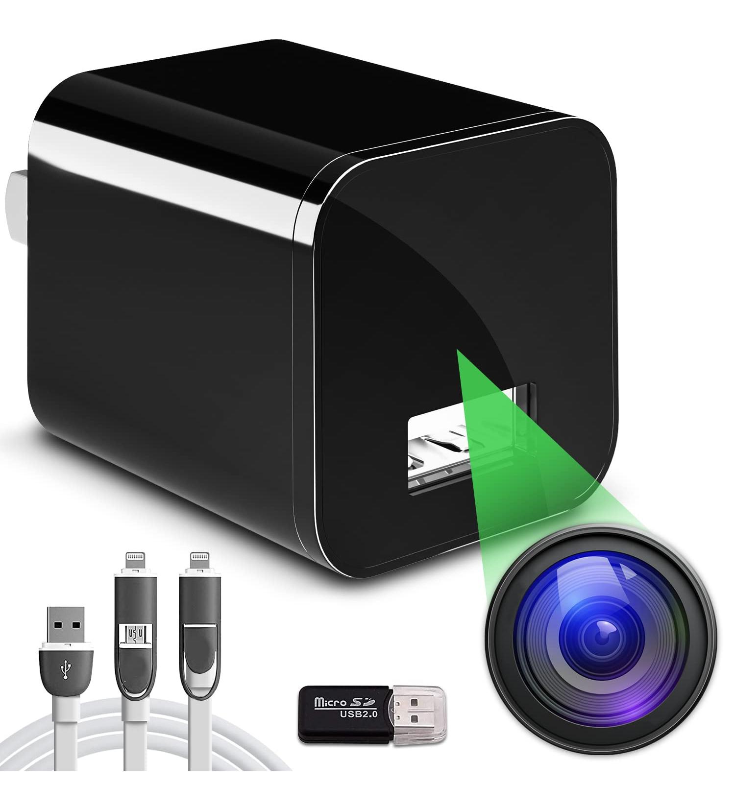 ALPHA TECH USB Hidden Camera Charger - 1080p HD Spy Camera | No WiFi | Mini Nanny Cam for Home Security, Office, Baby & Pets - Buy Online on GoSupps.com