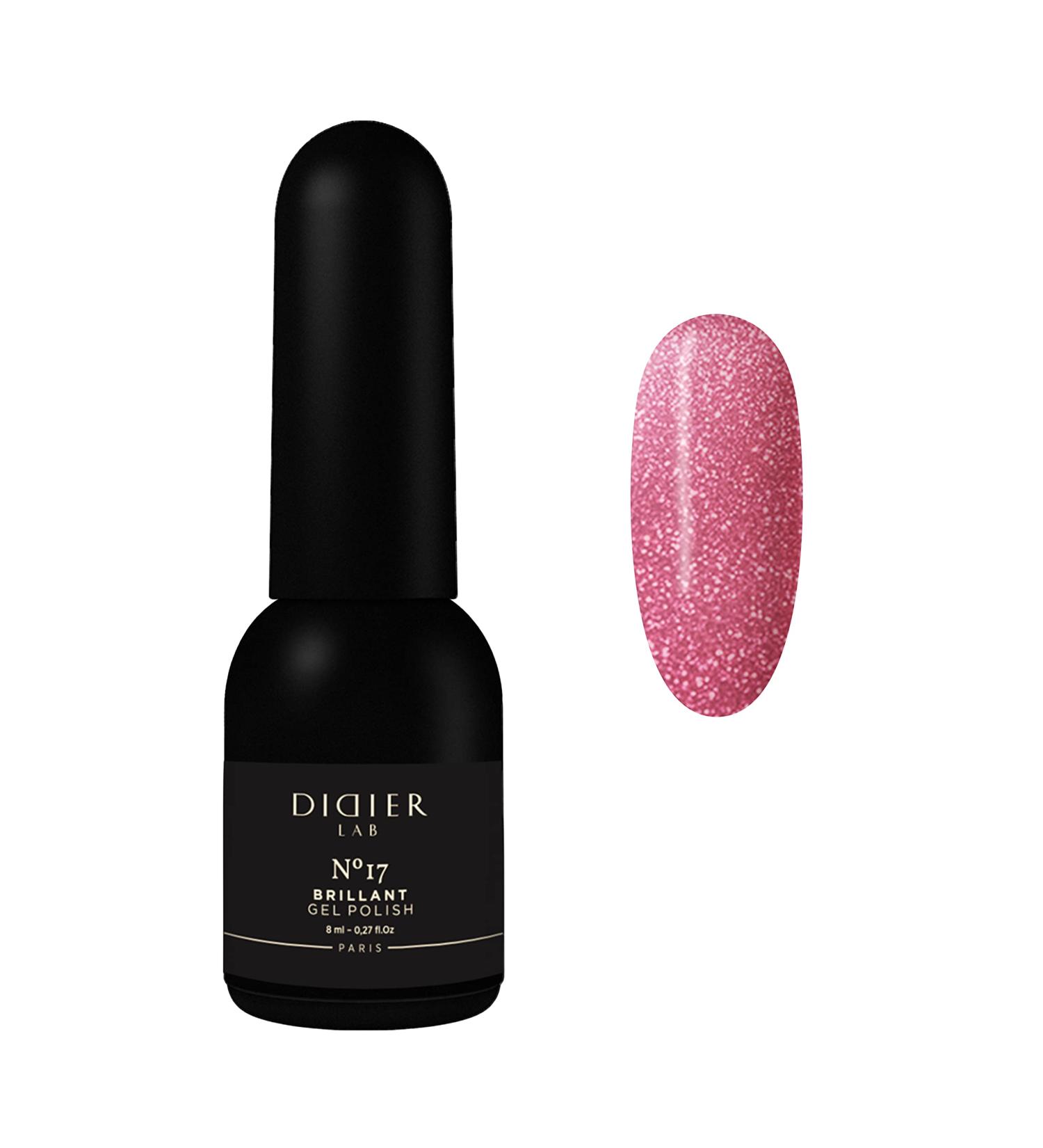 Didier Lab - Premium UV Gel Nail Polish - Brillant No. 17 - Gel Nail Varnish - Nail Art - Long-Lasting High Gloss Wear - Pink Gel Nail Polish - Gel Nails - Glitter Gel Nail Polish - Rich Pigment - Buy Online on GoSupps.com