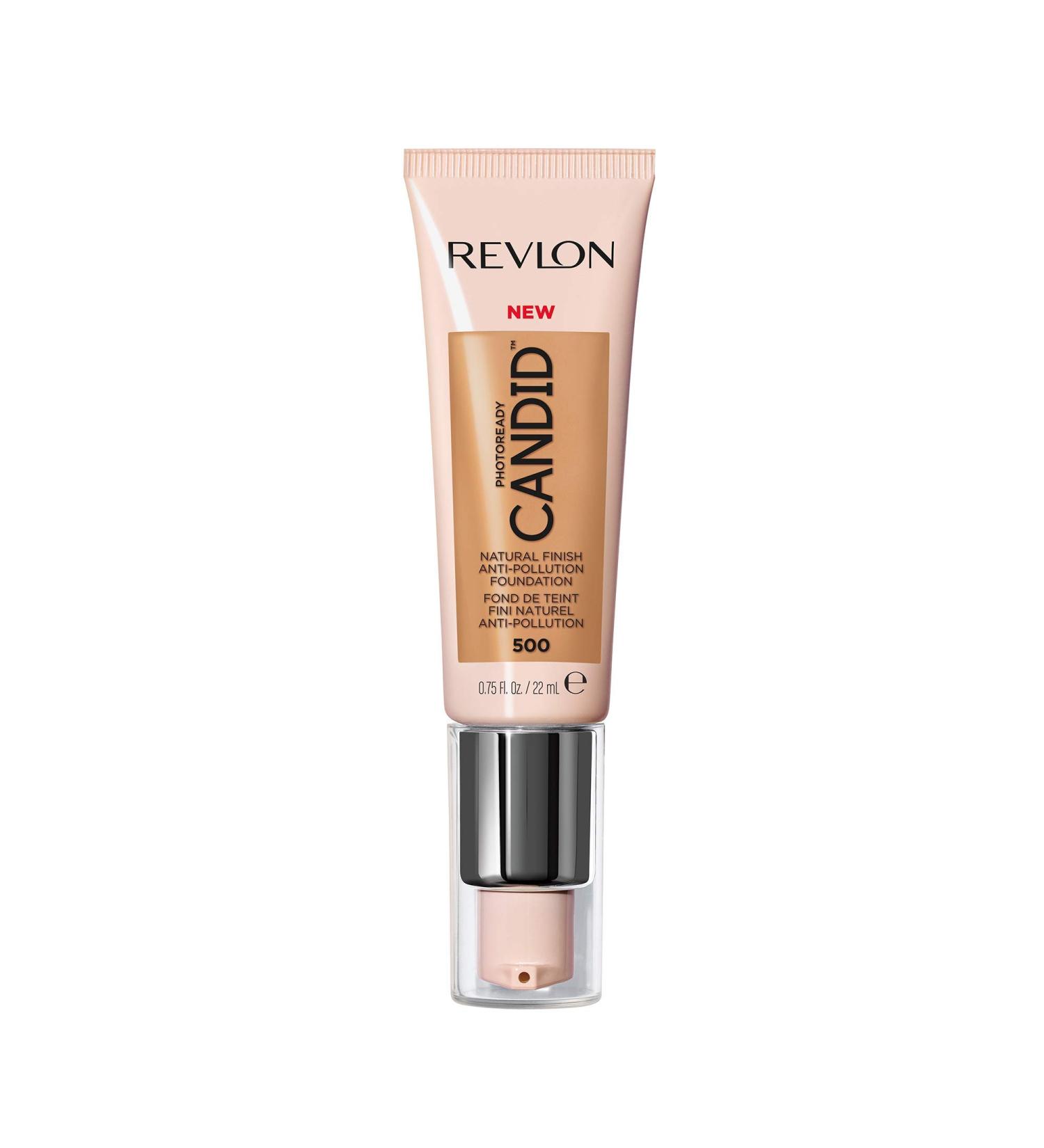 Revlon PhotoReady Candid Natural Finish Foundation with Anti-Pollution Antioxidant Anti-Blue Light Ingredients Almond (500) 22ml 500 Almond 22 ml (Pack of 1)
