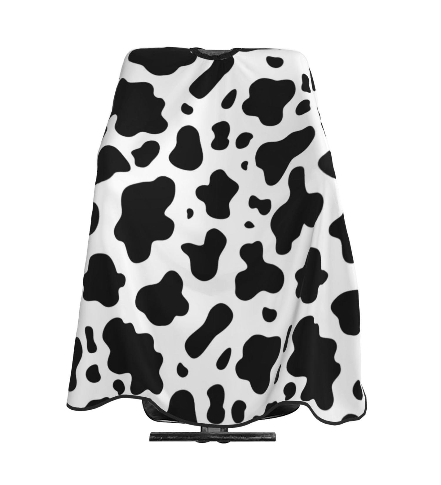 Buy Professional Haircut Cape | Blue Elephants & Cow Print Hairdressing Apron Adjustable Snap Closure - Buy Online on GoSupps.com