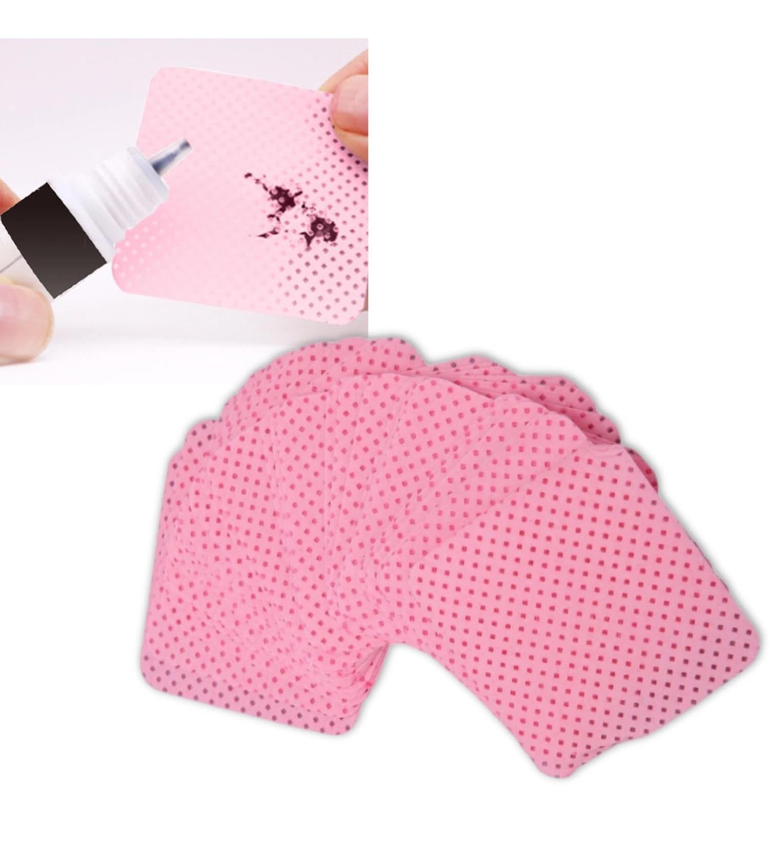  Dioche 1000 Pcs Nail Pliosh Remover Wipes Soft Nail Polish Remover Pad Eyelash Extension Glue Cleaning Pad Pink - Buy Online on GoSupps.com