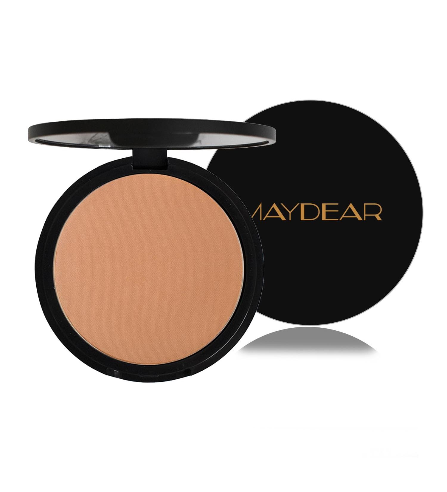 Maydear Pressed Powder Foundation - Matte Natural Concealer & Foundation in One | Longwearing Weightless Mocha - Shop Internationally - Buy Online on GoSupps.com