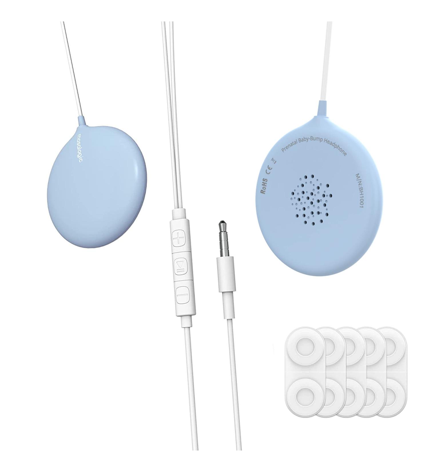 Baby Bump Headphone Pregnancy Belly Speaker - Blue | Mosalogic Pregnancy Gift for Mom to Be - Buy Online on GoSupps.com