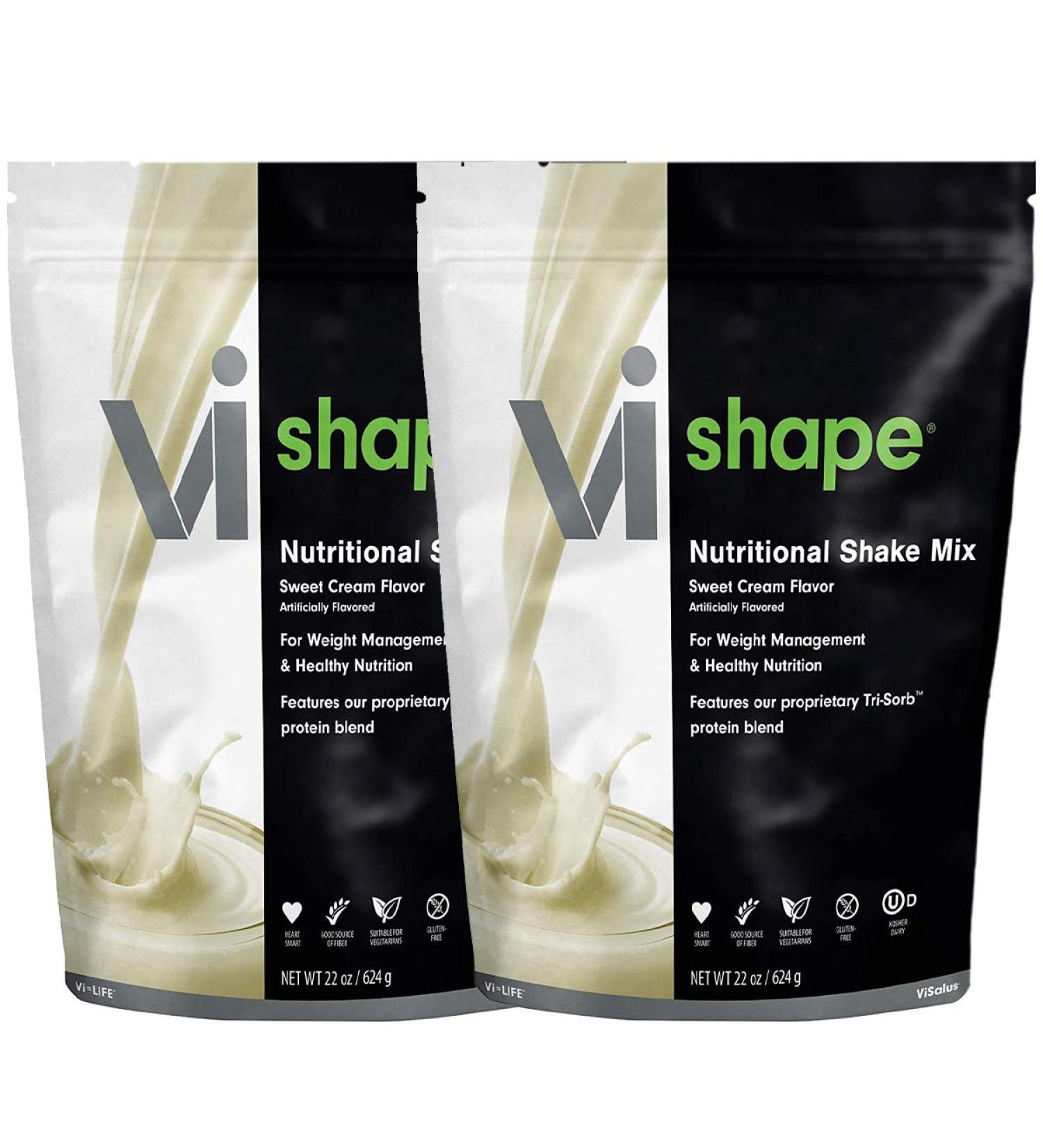 ViSalus Vi-Shape Sweet Cream Shake Mix - 2 Bags (48 Servings) 1.37 lb/22 oz - Pack of 2 - Buy Online on GoSupps.com