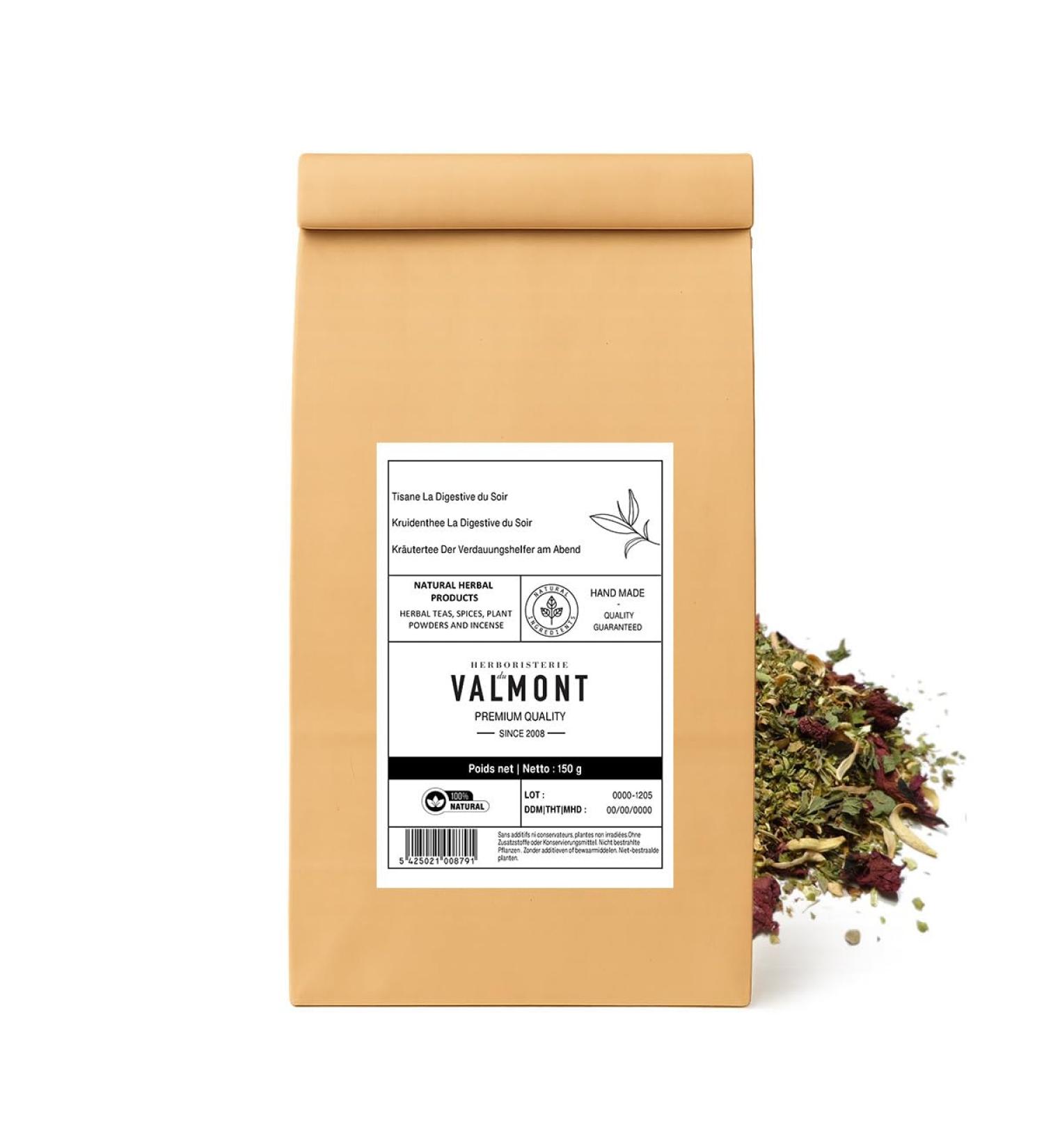 Herboristeria du Valmont Evening digestive herbal tea Valmont Herbalist 150 grams