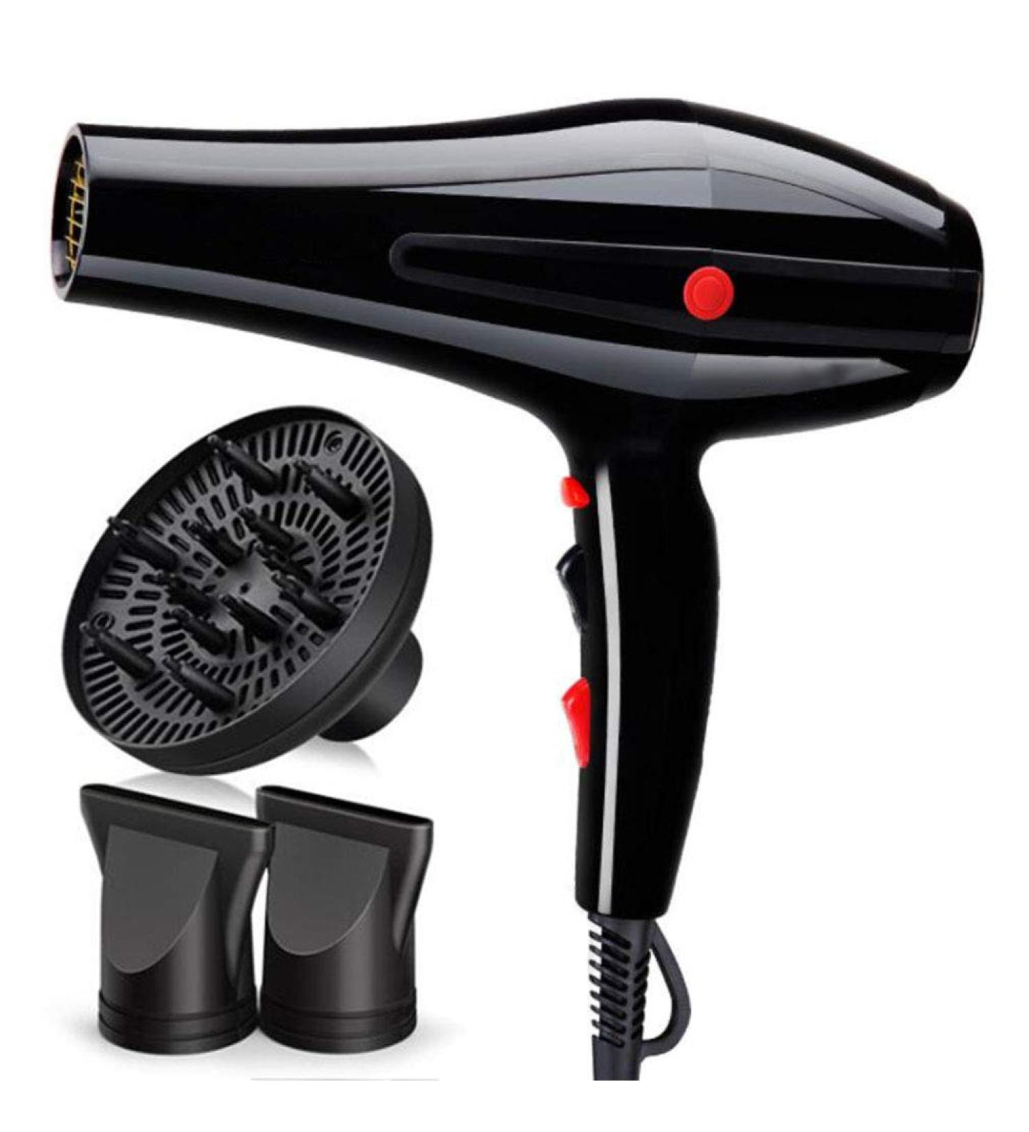 Hair Dryer Professional 2300W Salon Fast Hairdryer Ionic 2 Speed 3 Heat Cool Shot Setting Low Noise Blow Dryer with Diffuser and 2 Nozzle Powerful AC Motor Lightweight Black for Home and Salon Small - Buy Online on GoSupps.com
