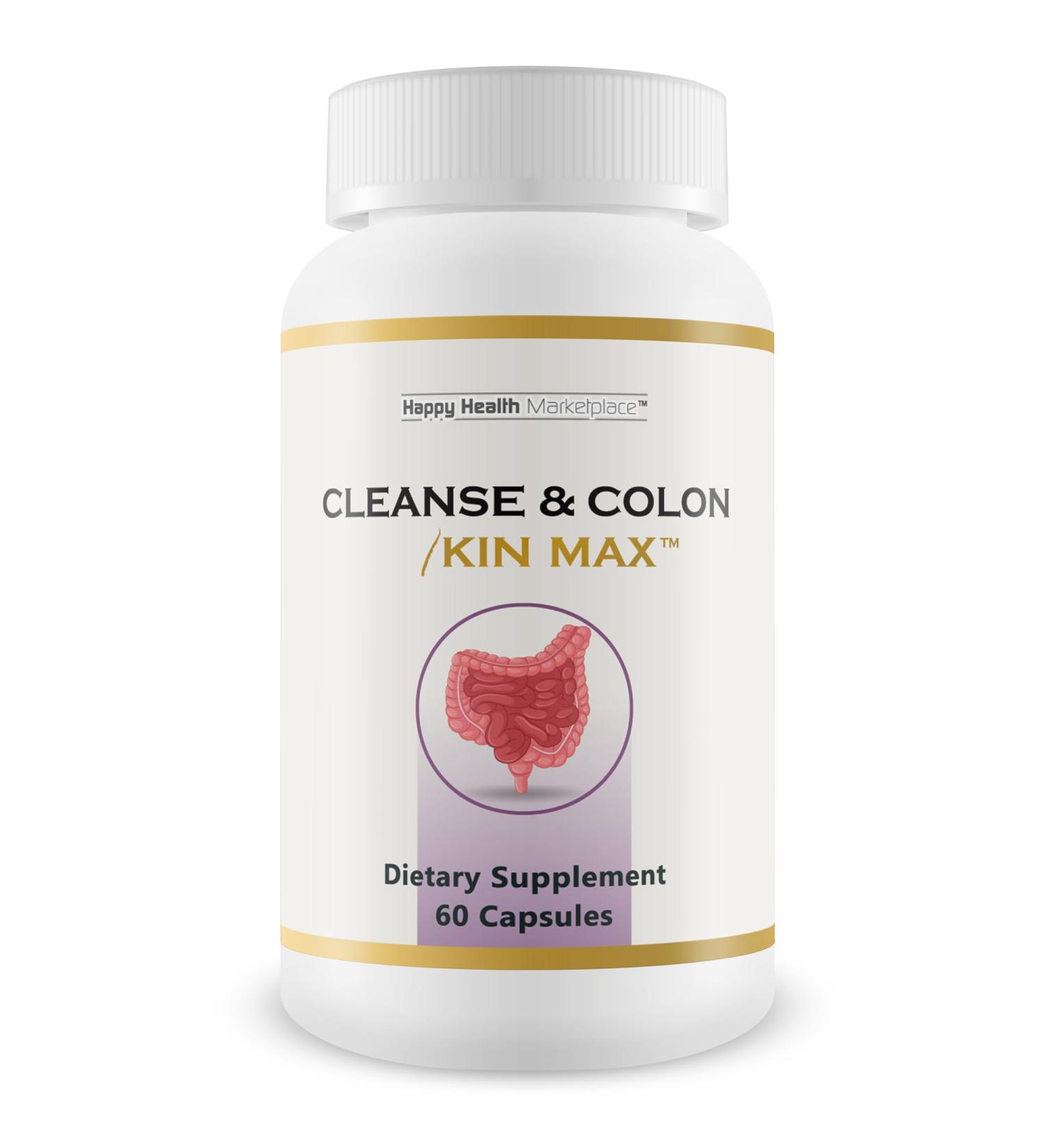 Cleanse & Colon Kin Max | Best Colon Cleanse Detox with Probiotics for Men & Women | Natural Colon Cleanse & Detox Solution - Buy Online on GoSupps.com