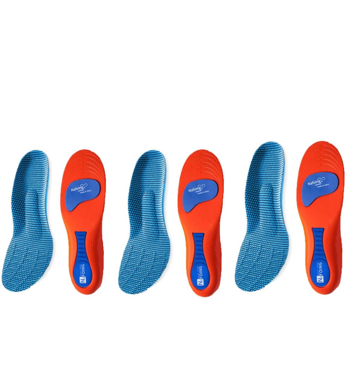 Shop Norelie Comfysole Orthopedic Insoles - Pressure Relief & Support for Flat Feet & Plantar Fasciitis (3 Pairs Orange Size 43-44) - Buy Online on GoSupps.com