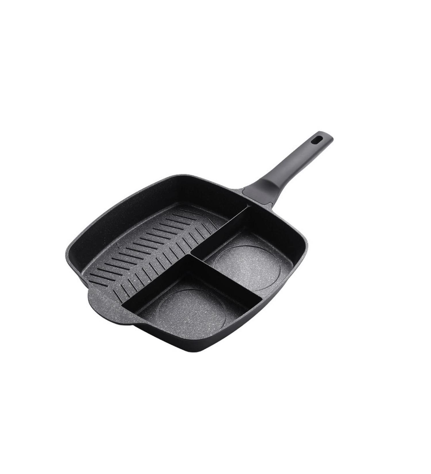 DELURA Saucepan 3-in-1 Frying Pan Cooking Wok Pot Cookware Breakfast Egg Pan Skillet Kitchen Utensils Wok - Buy Online on GoSupps.com