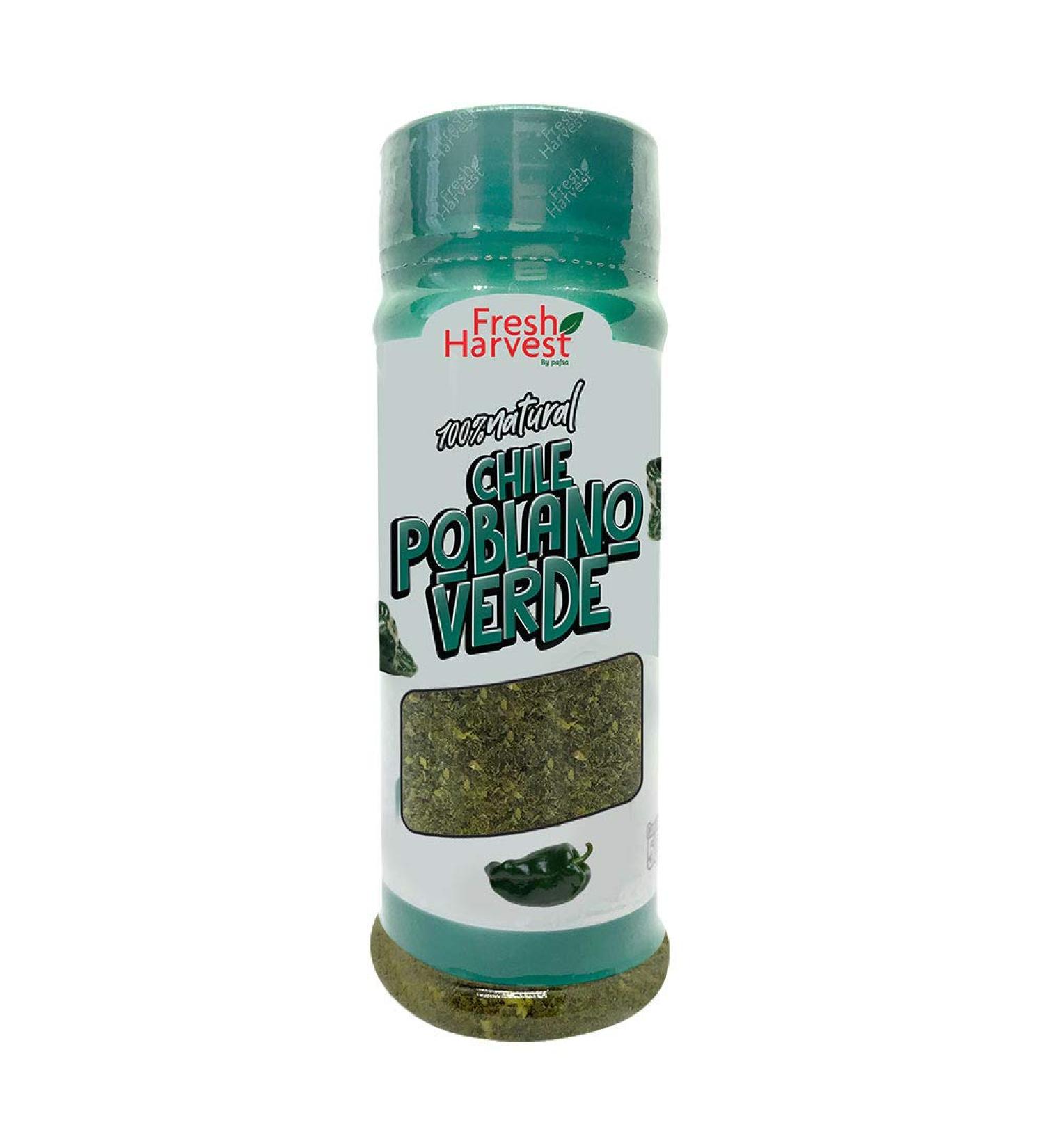 Fresh Harvest ground poblano chilli 50g/ Chile Poblano en polvo. Mild - Buy Online on GoSupps.com