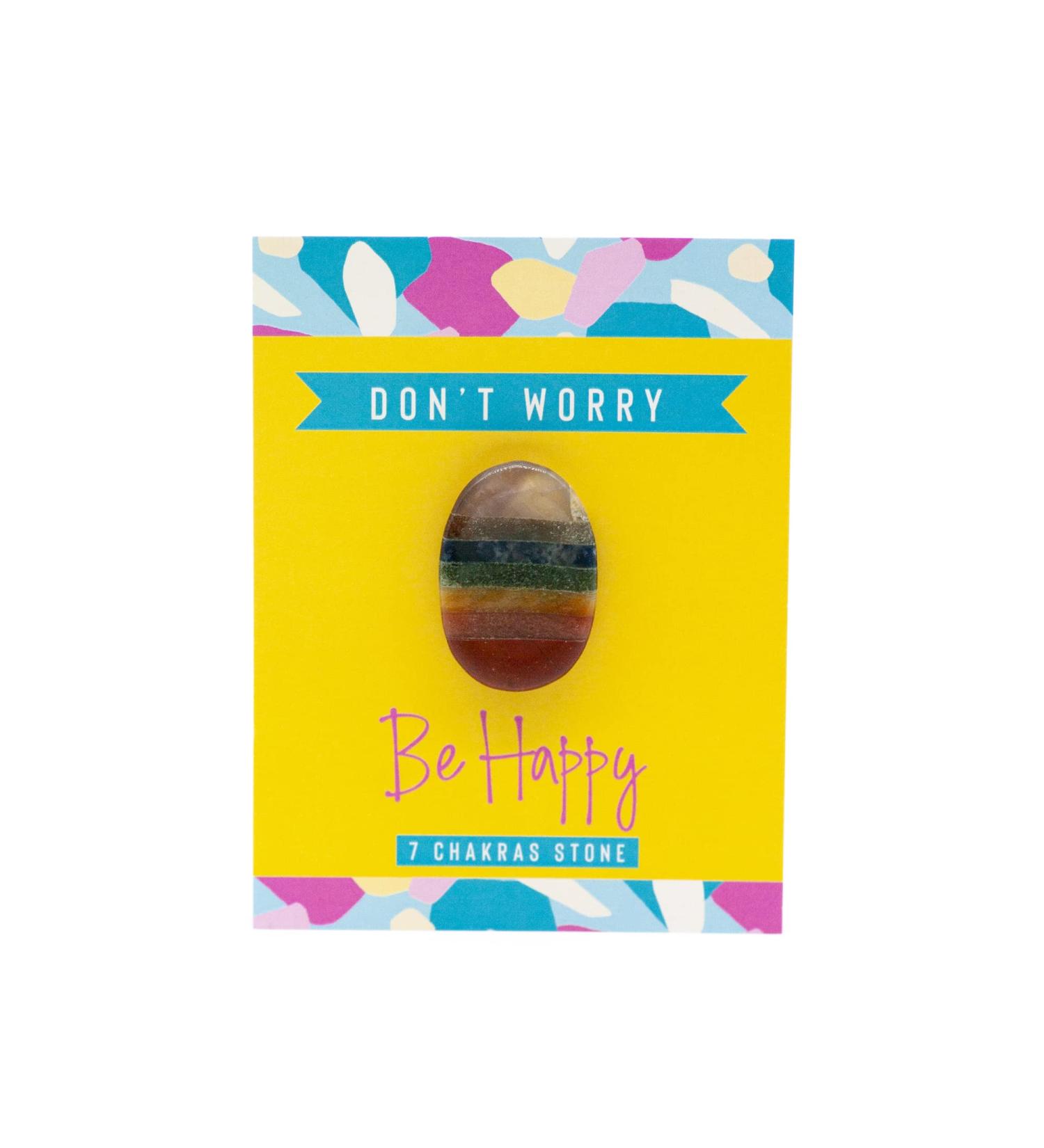 Seven Chakra Rainbow Worry Stone | Healing Crystals Gift for Stress Relief | Perfect Birthday or Anniversary Stocking Filler - Buy Online on GoSupps.com