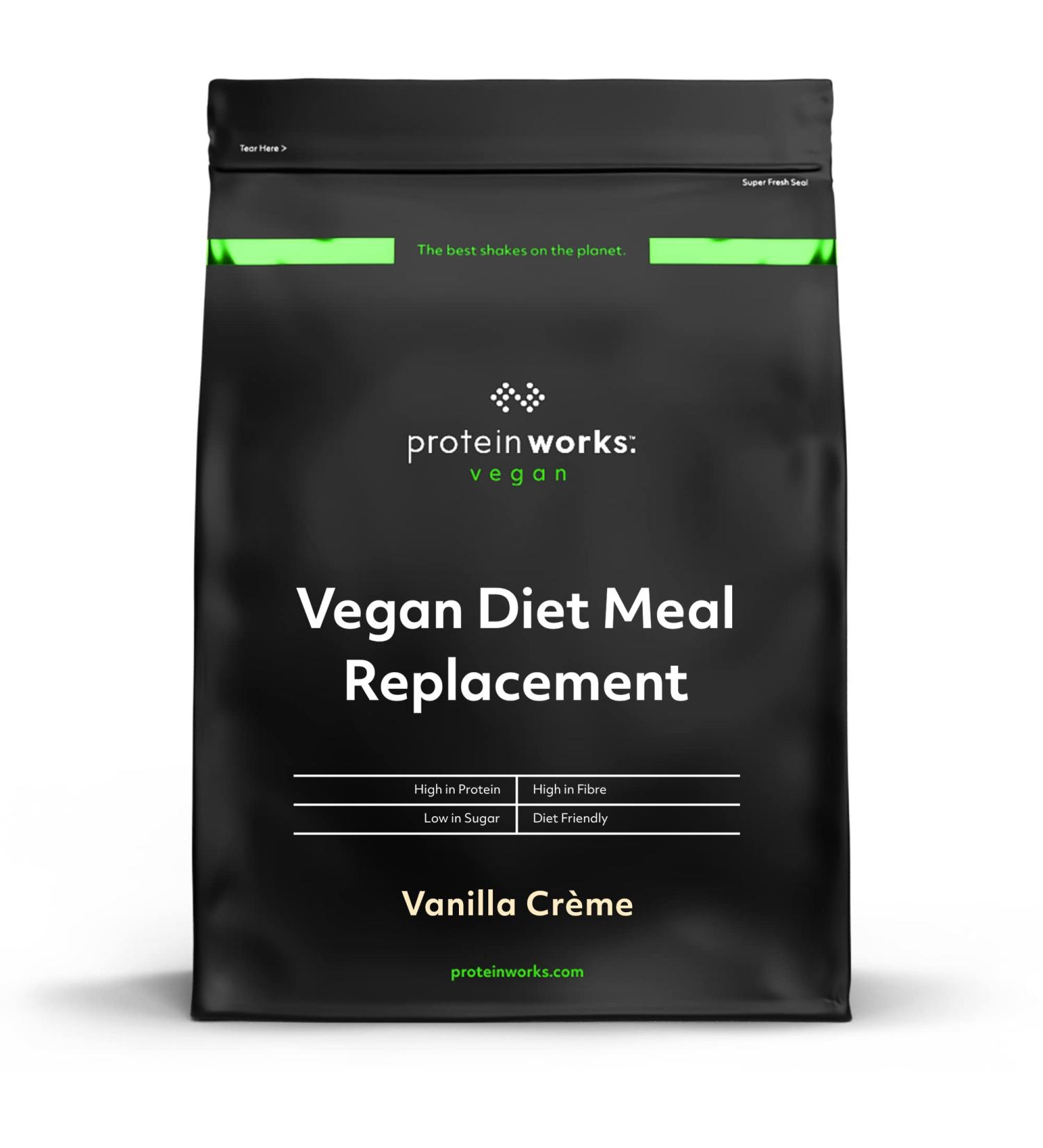 The Protein Works Vegan Diet Meal Replacement Shake - 7 Servings, 250 Cal, Plant Based, Vanilla Cr me 500g - Buy Online on GoSupps.com