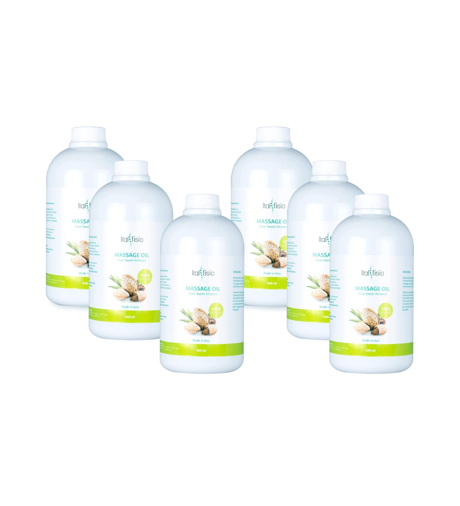 Buy Italfisio Massage Oil - 100% Sweet Almond Oil for Face & Body | Professional Aromatherapy - 500ml - Buy Online on GoSupps.com