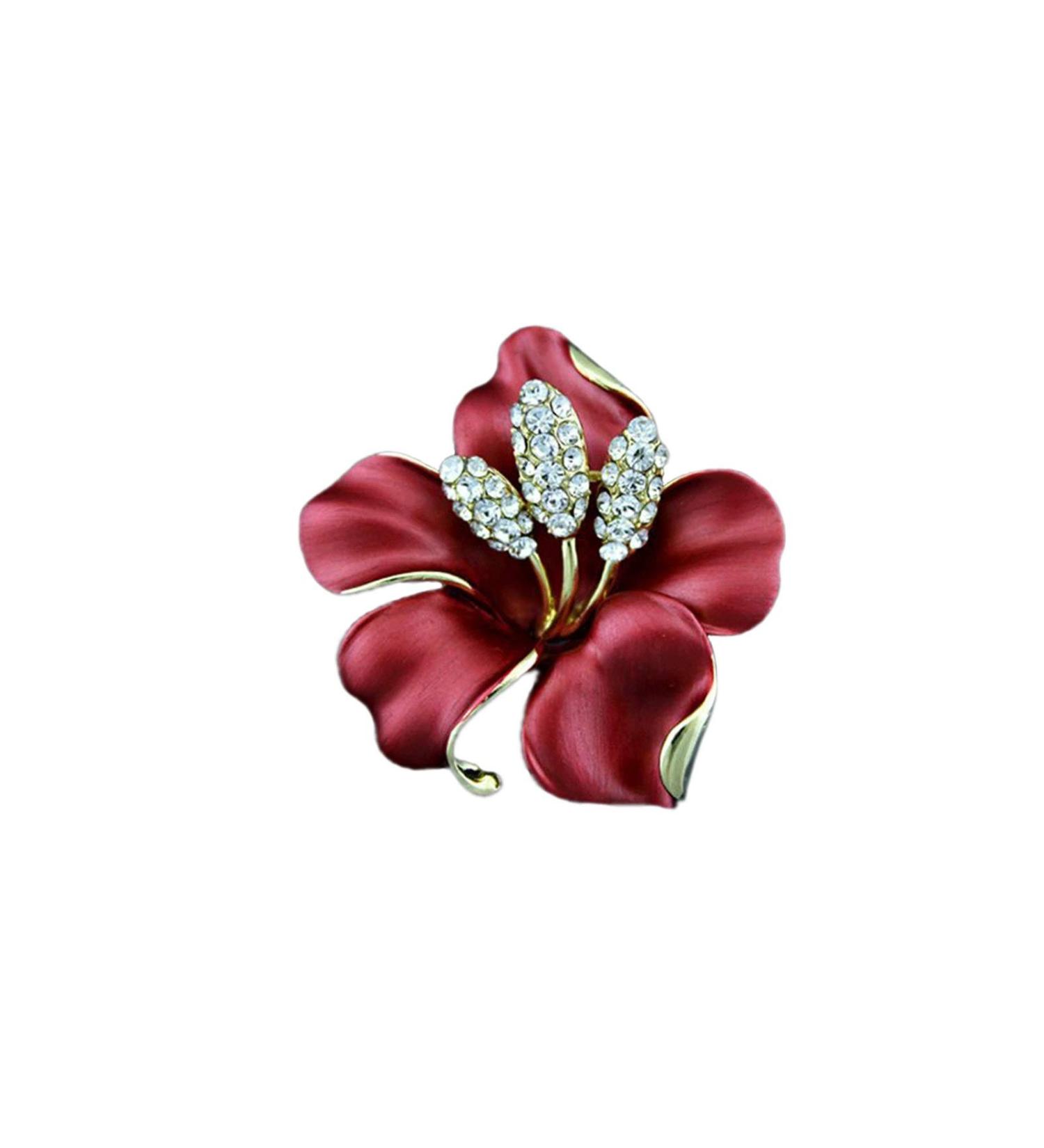 WIPPWER Pin Jewelry Gifts for Women Rhinestone Temperament Flower Personality Brooch Rose Flower Women Brooch Pin Women's Sweater Brooch 4.95.1CM Brooches & Pins - Buy Online on GoSupps.com