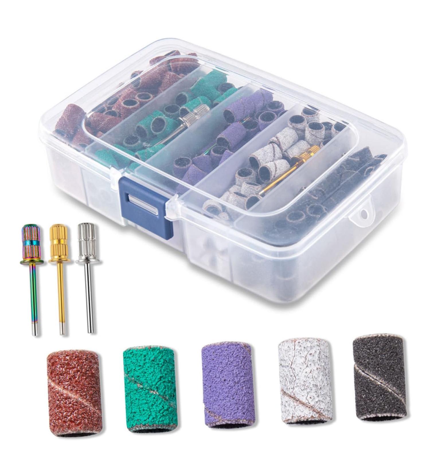 Ipetboom 1 Set Nail Polish Set Drill Bits for Nails Manicure Buffing Nails Kit White Nail Polishing Rings Straw Headbands for Women Sanding Bands for Nail Polisher Alloy Grinding Head - Buy Online on GoSupps.com