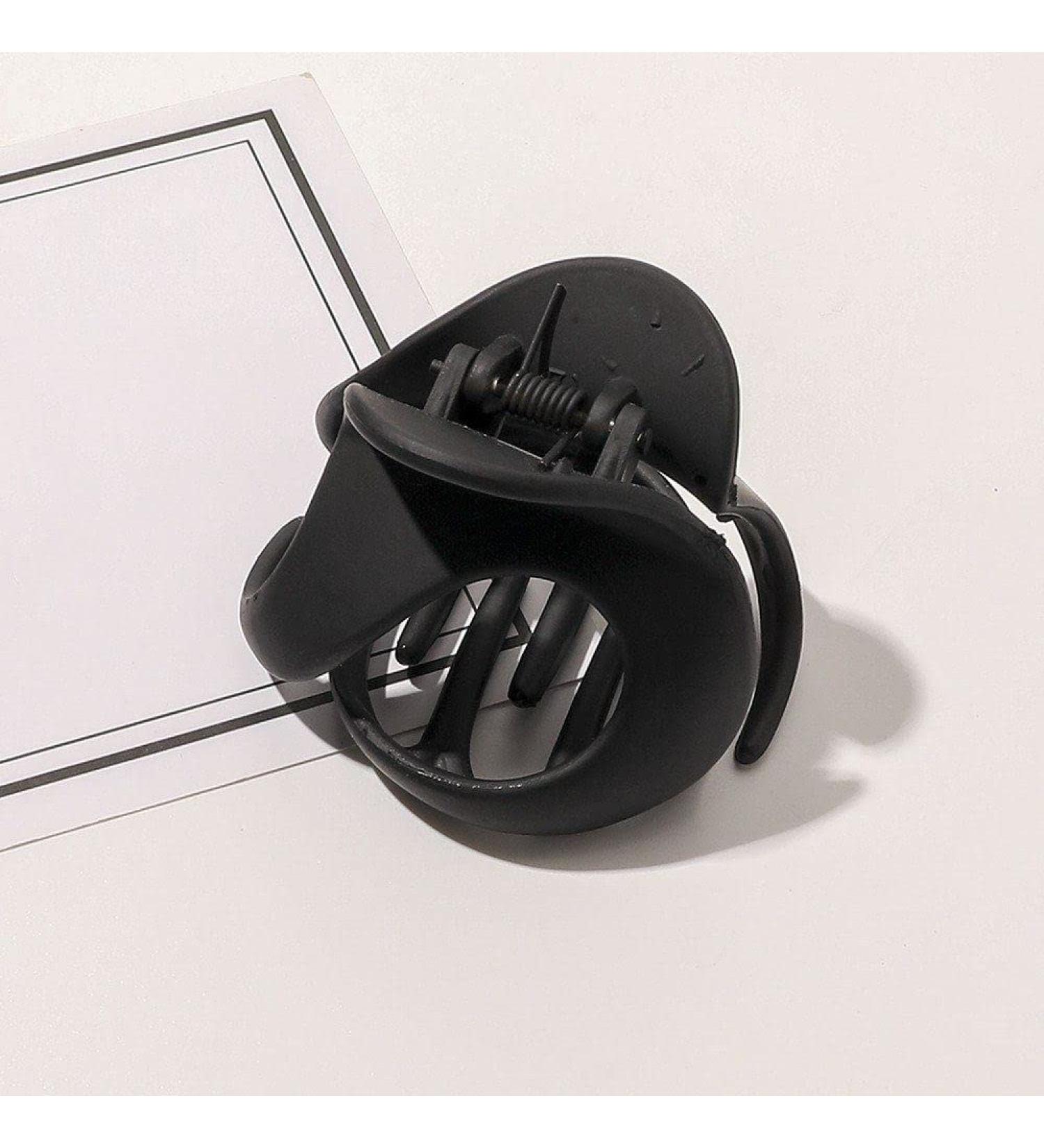 Elegant Yurt Hair Clips - 2 Vintage Matt Black Acrylic Snail Claws for Women & Girls - Slipproof Shark Hair Needles - Buy Online on GoSupps.com