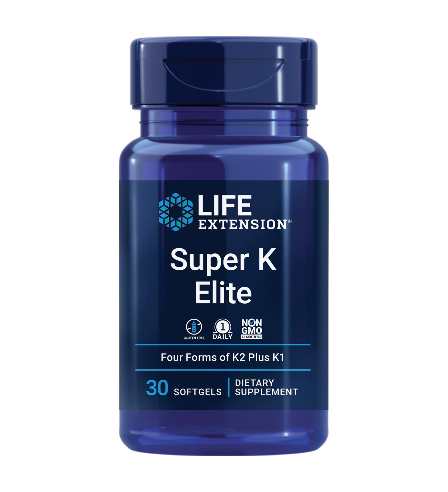 Life Extension Super K Elite - 30 Softgels for Enhanced Vitamin K Support - Buy Online on GoSupps.com