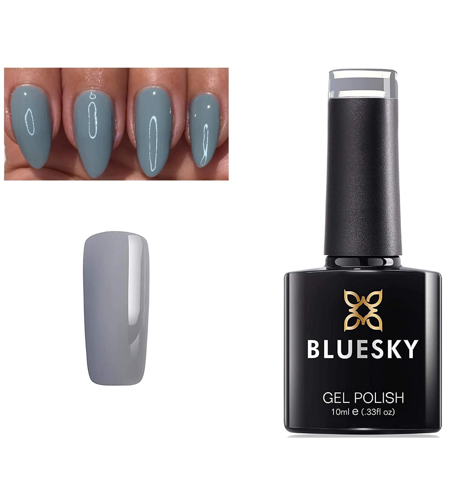 Bluesky Pastel 09 PA09 Light Grey Nail Gel Polish UV LED Soak Off 10ml PLUS 2 Luvlinail Shine Wipes