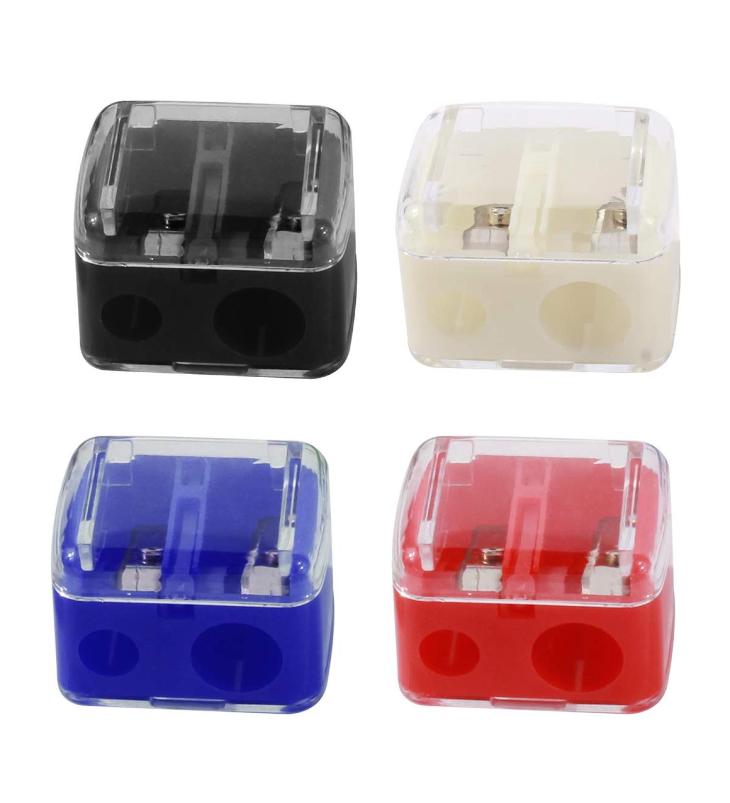 Ancoo 4 Pieces Dual Hole Pencil Sharpener for Eye Makeup - Eyebrow and Eyeliner Precision Sharpener - Buy Online on GoSupps.com