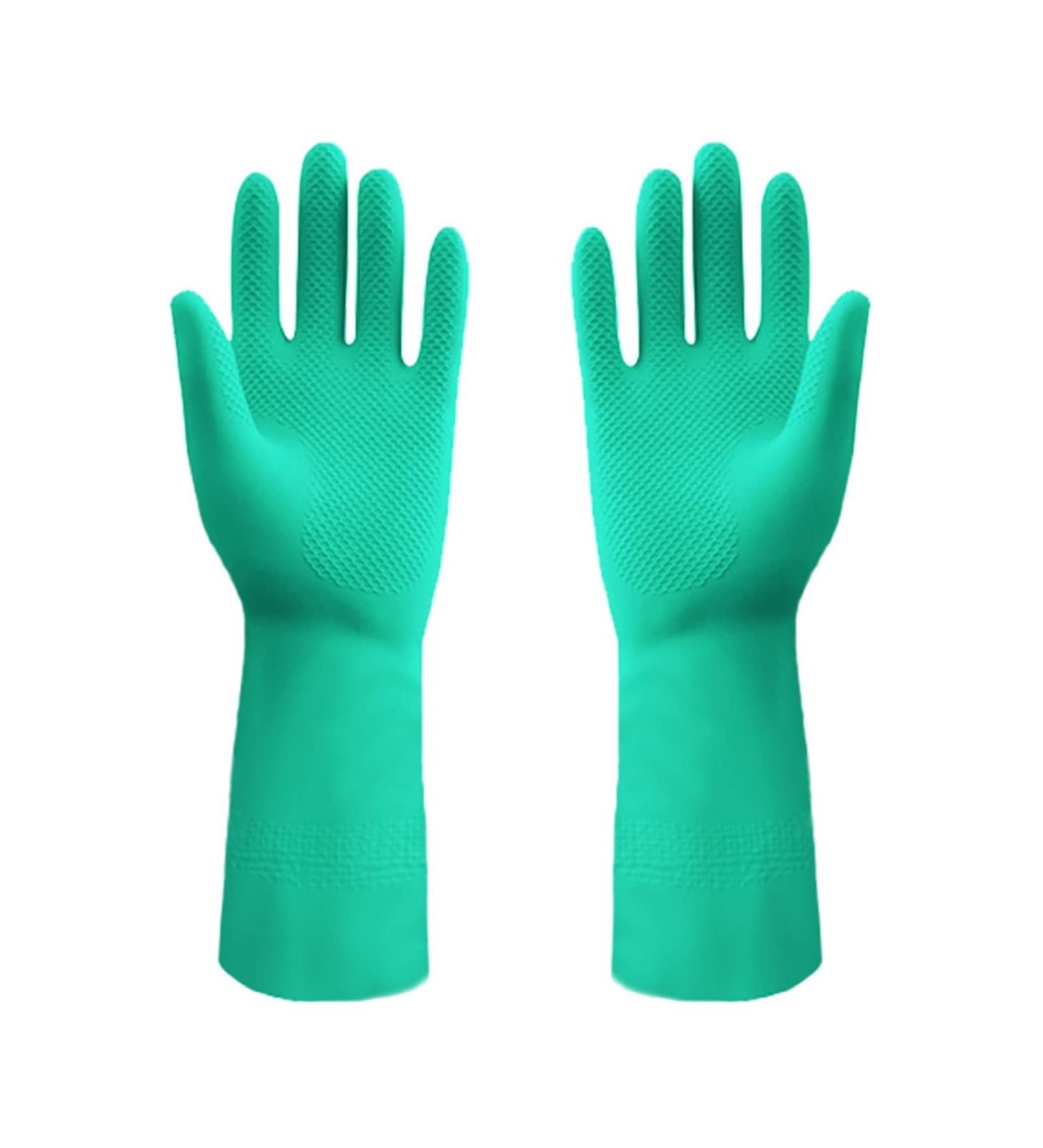 BUSOTH Household Cleaning Gloves Dishwashing Kitchen Cleaning Tools Waterproof Scrubber Long Gloves Dishwashing Gloves Medium 1 pair - Buy Online on GoSupps.com