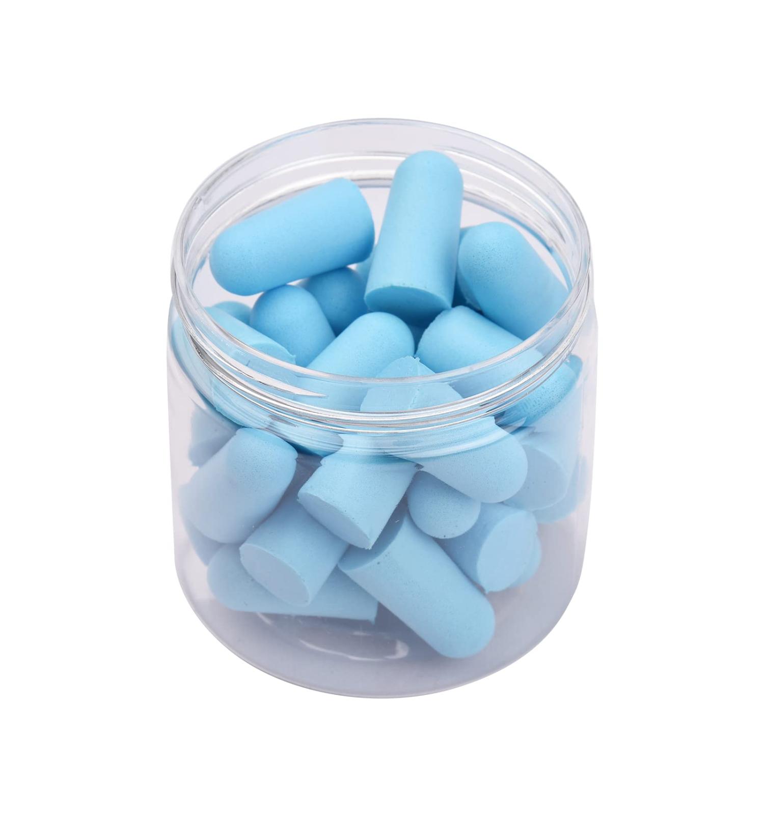 Soft Foam Earplugs Set - Reusable Noise Cancelling Ear Plugs for Sleeping Travel & Work | 30/60/120 PCS Options Available - Hearing Protection Blue - Buy Online on GoSupps.com