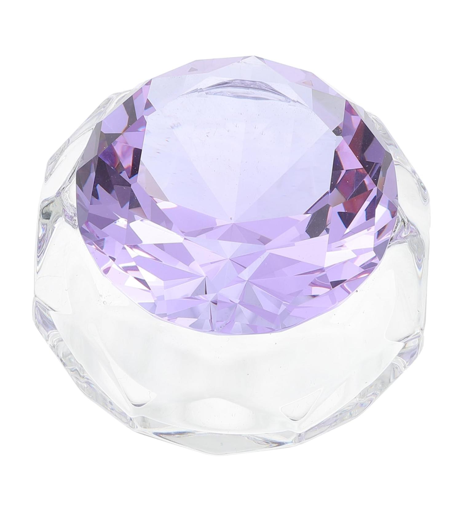 Ipetboom Manicure Cups Nail Art Crystal Cup Purple White Crystal Glass With Cover Nail Art Liquid Cup - Buy Online on GoSupps.com