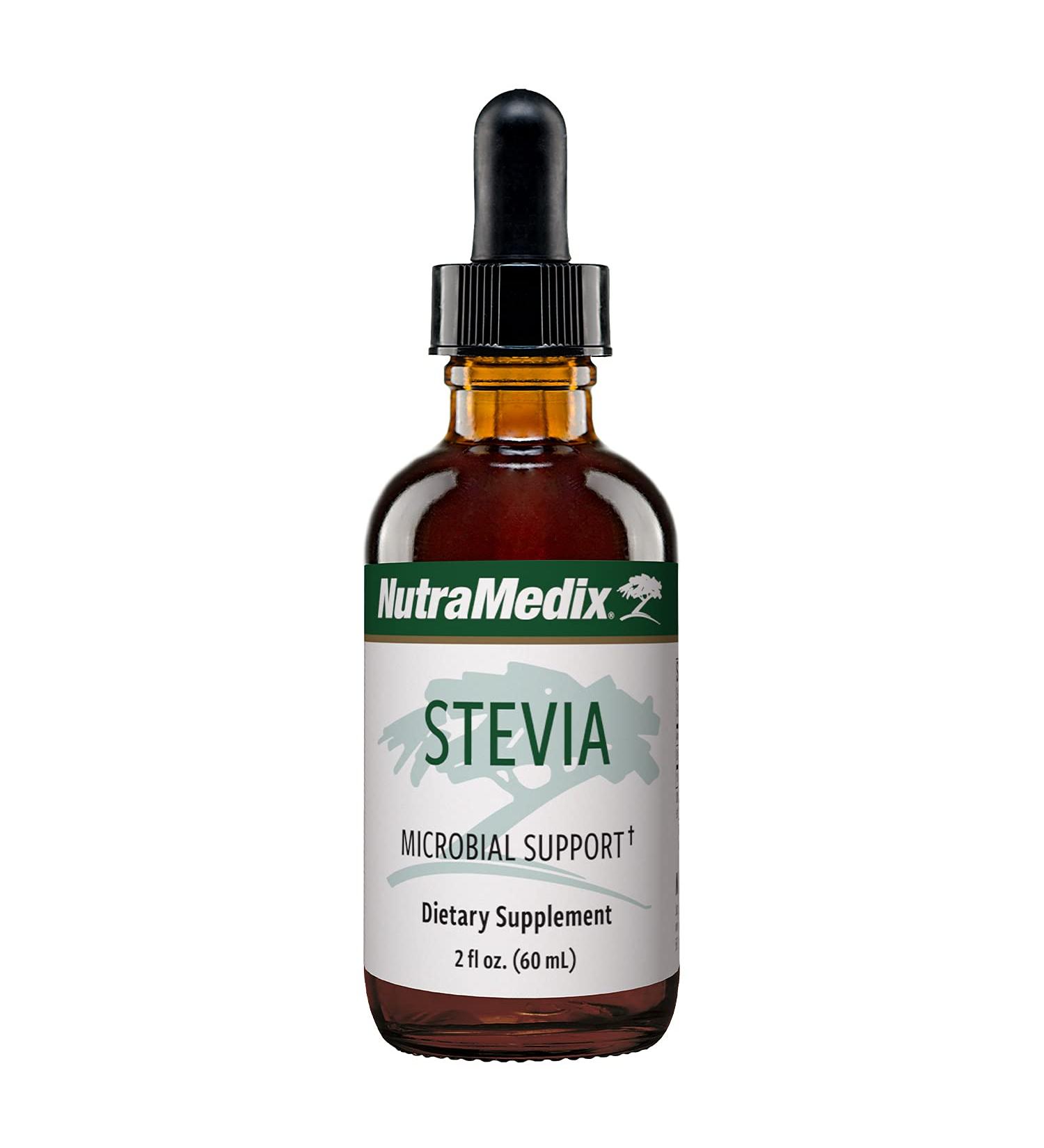 NutraMedix Stevia Drops - Bioavailable Liquid Extract for Microbial Support - 2oz/60ml - Sugar-Free and Low-Carb Sweetener - Buy Online on GoSupps.com